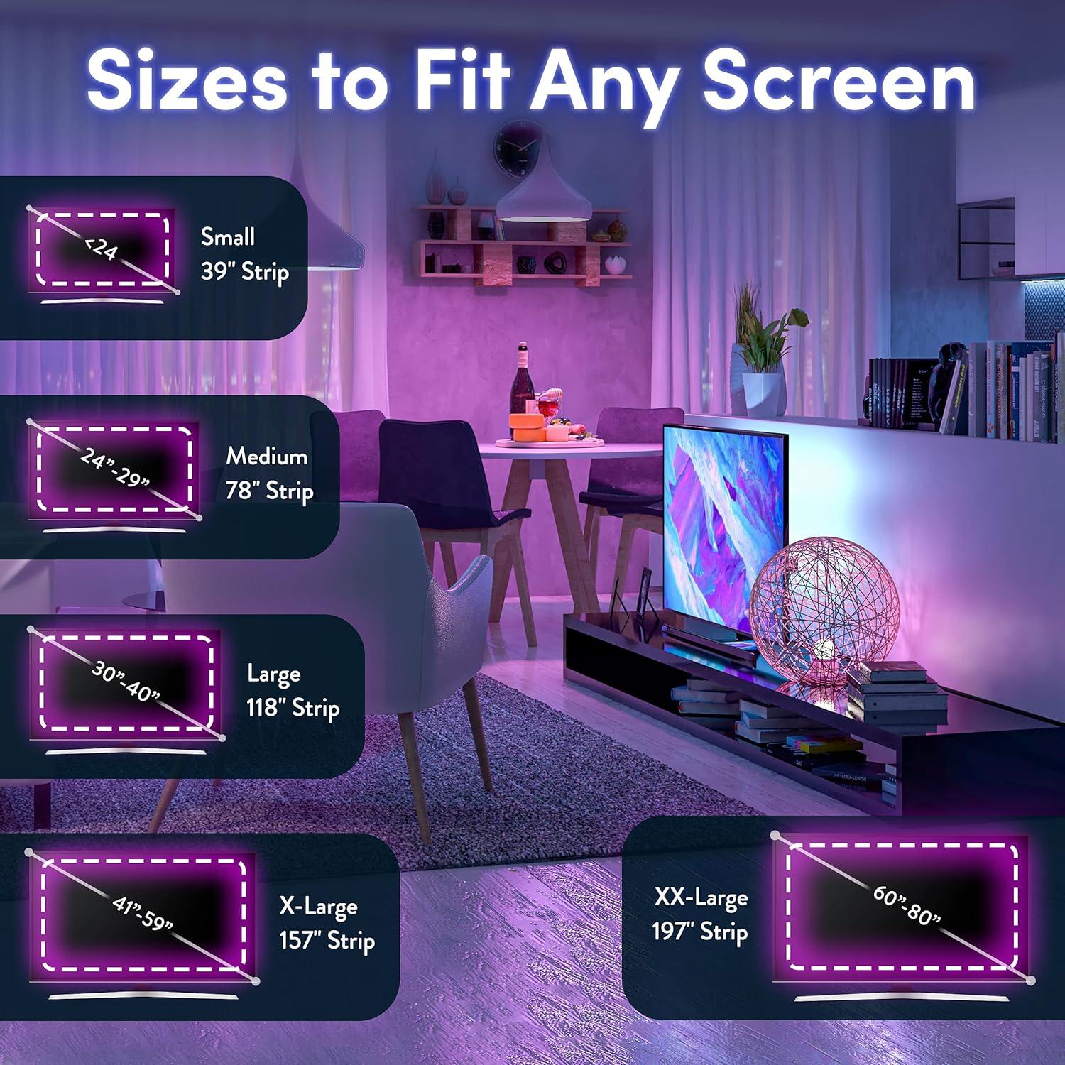Luces LED Power Practical para TV 152-203 cm con control remoto