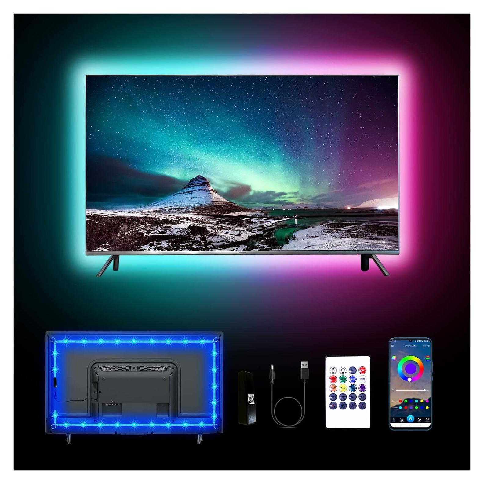 Tira LED RGB 3.81m dalattin para TV 101.6-139.7 cm USB