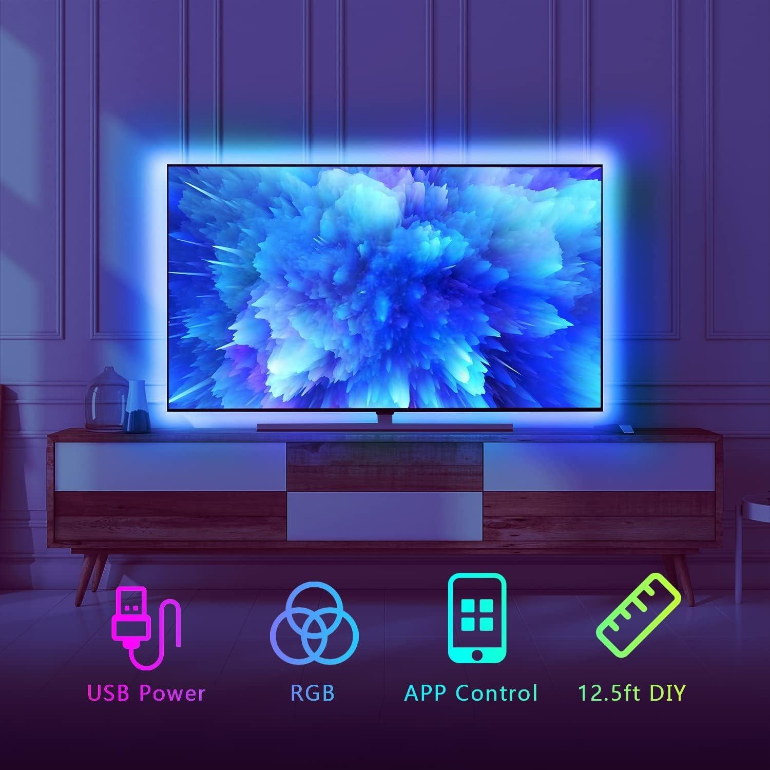 Tira LED RGB 3.81m dalattin para TV 101.6-139.7 cm USB