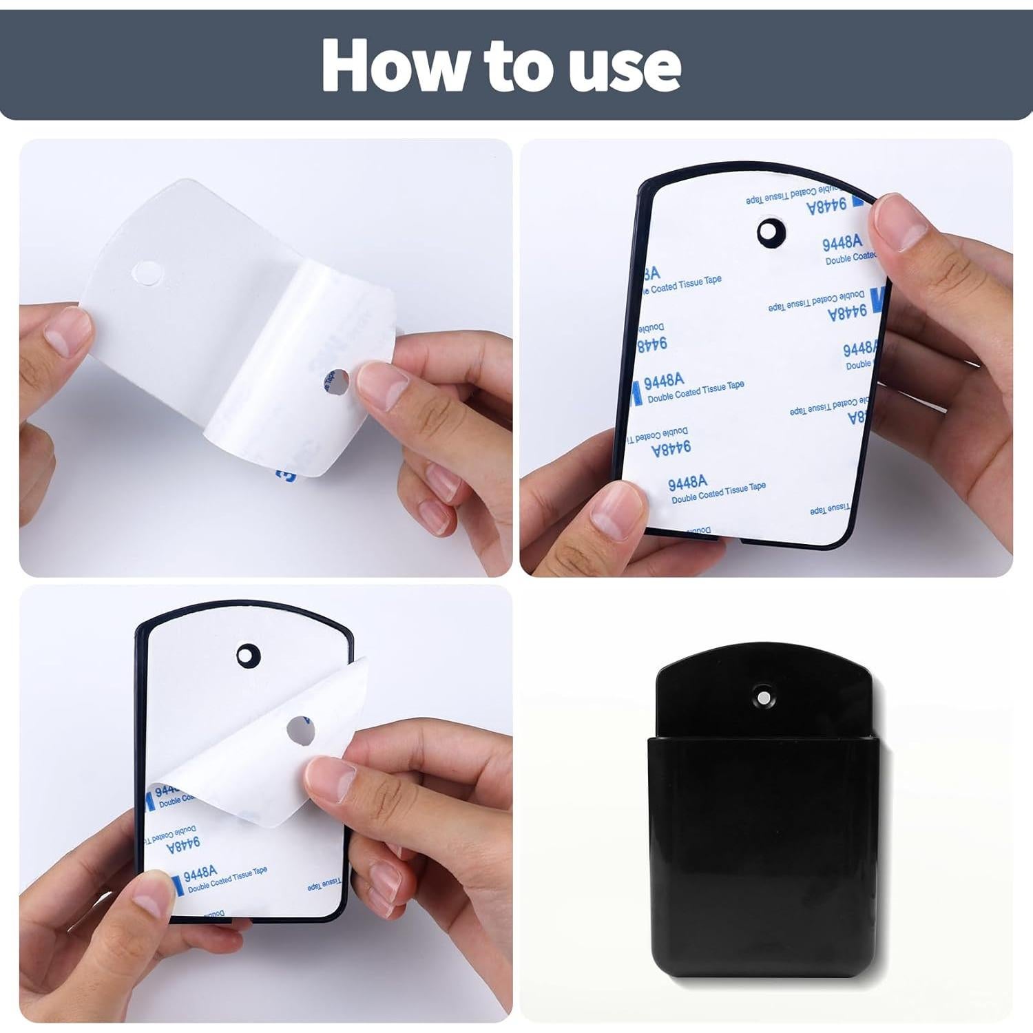 Soportes de Control Remoto Montados en Pared Aecsze 2 Pcs Negro