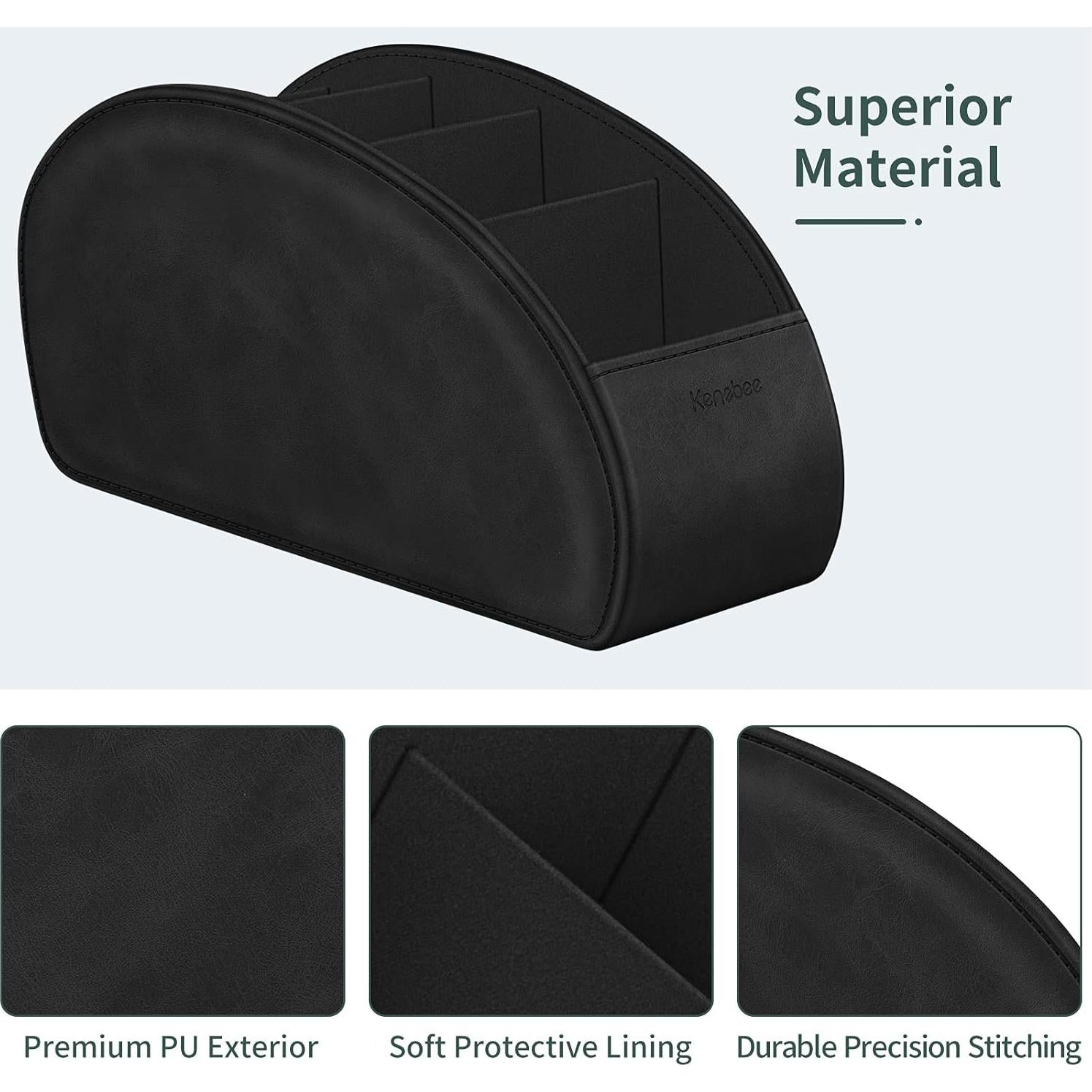 Soporte Organizador de Escritorio KENOBE 5 Compartimentos Negro