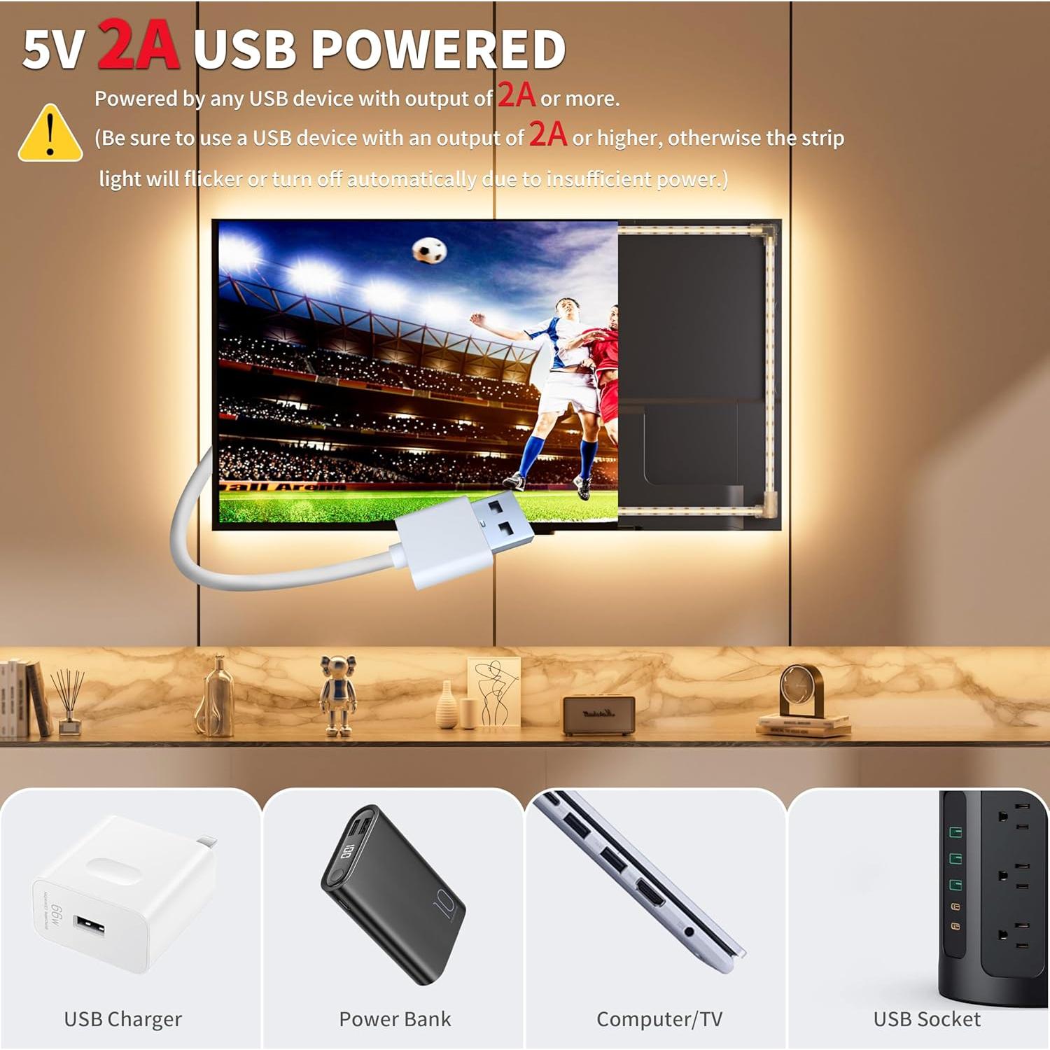 Tira LED COB PAUTIX 2m 3000K USB Dimmable 640 LEDs