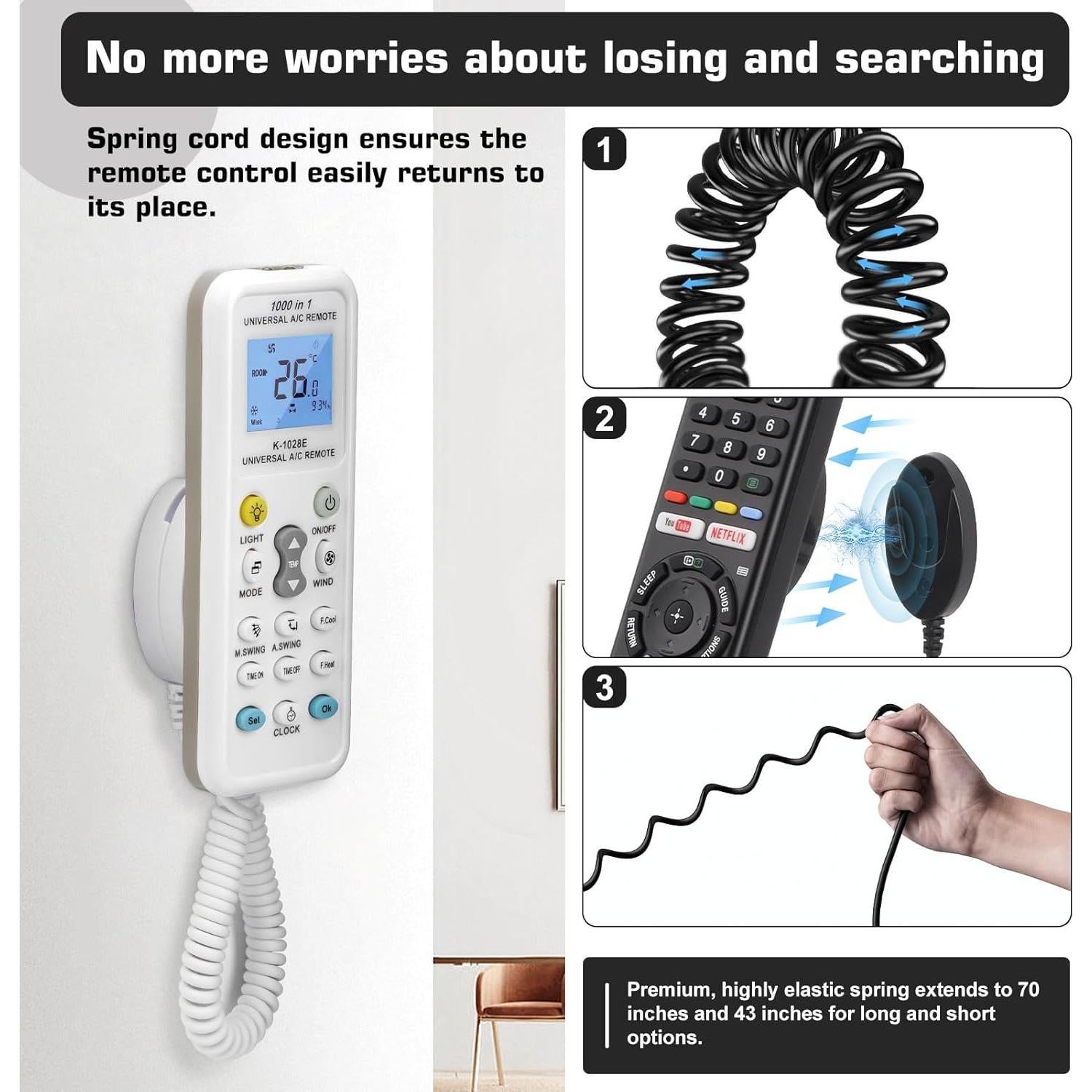 Soporte Magnético para Control Remoto WALLFID - 2 Paquetes