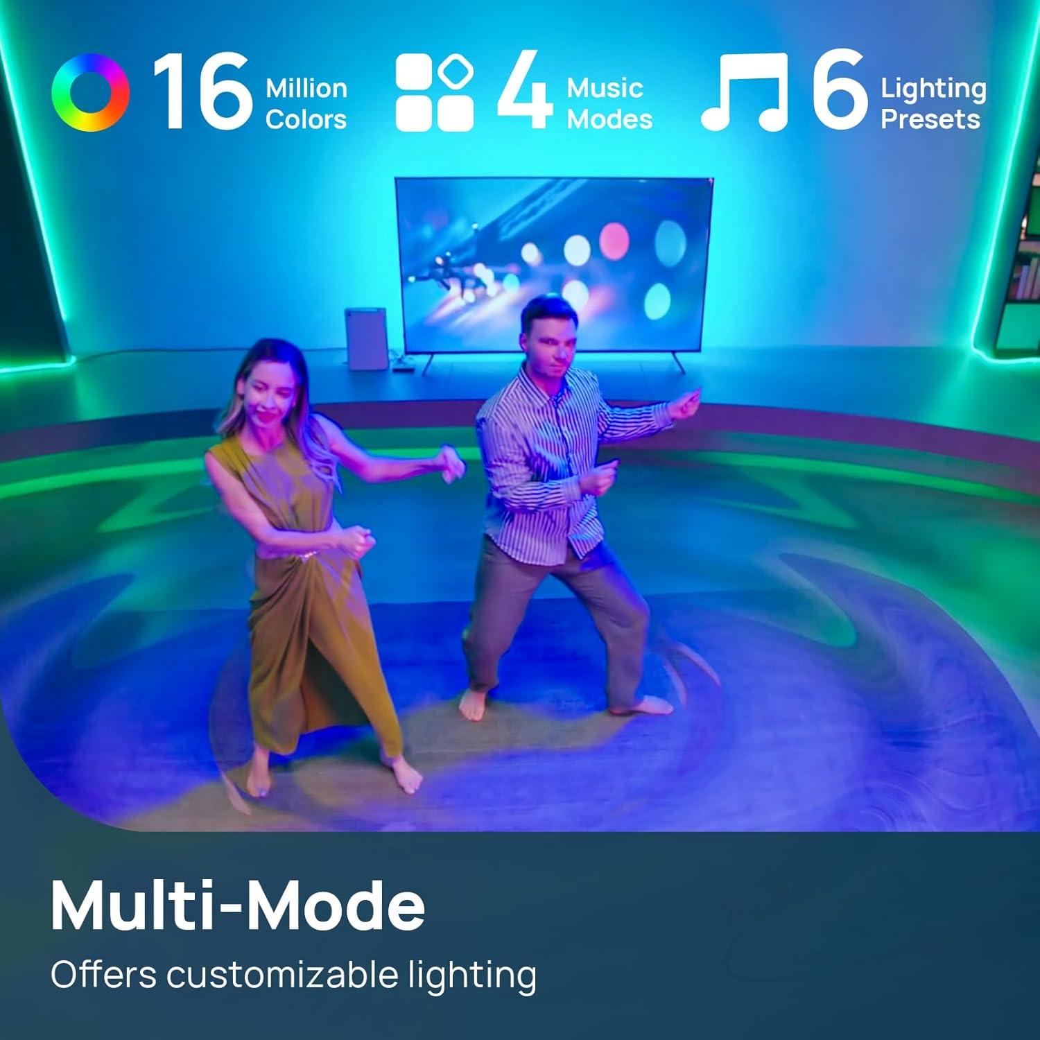 Linkind Luz de Fondo RGB para TV 27-90" con HDMI LumiSync