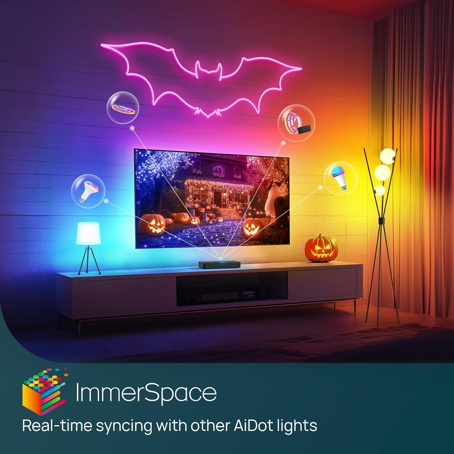 Linkind Luz de Fondo RGB para TV 27-90" con HDMI LumiSync