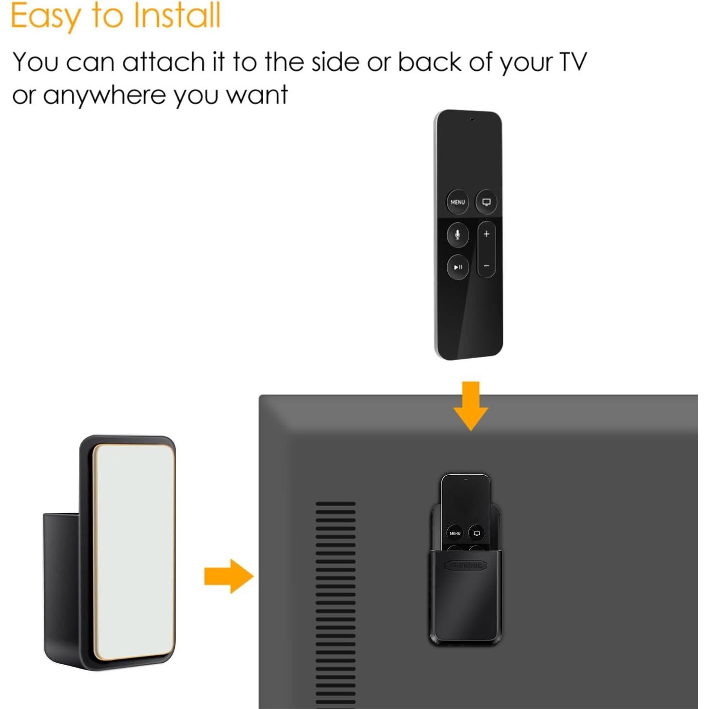 Soporte para Control Remoto Fintie Negro para Apple TV 4K y Roku