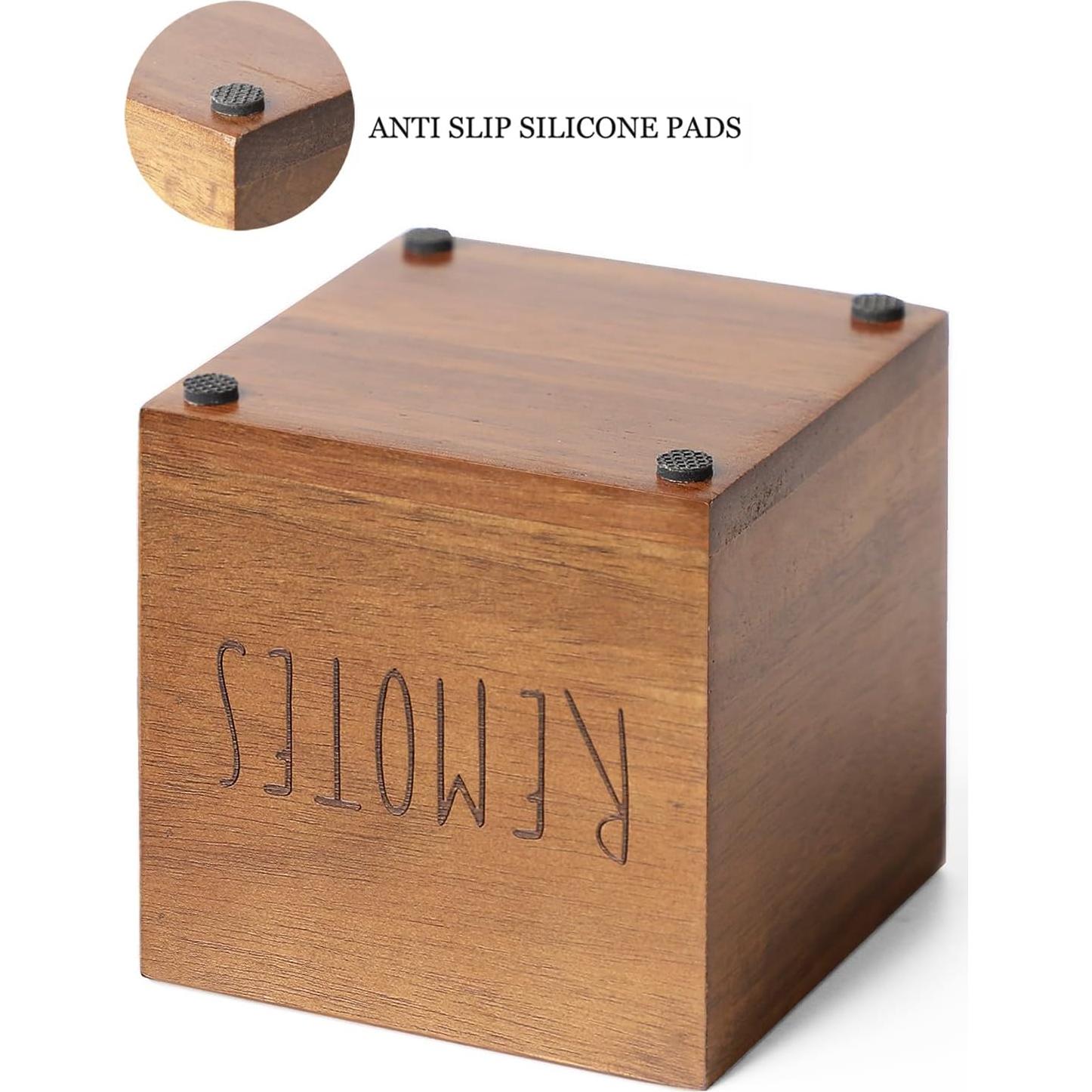 Soporte de Control Remoto de Madera de Acacia LBEMEY - Marrón