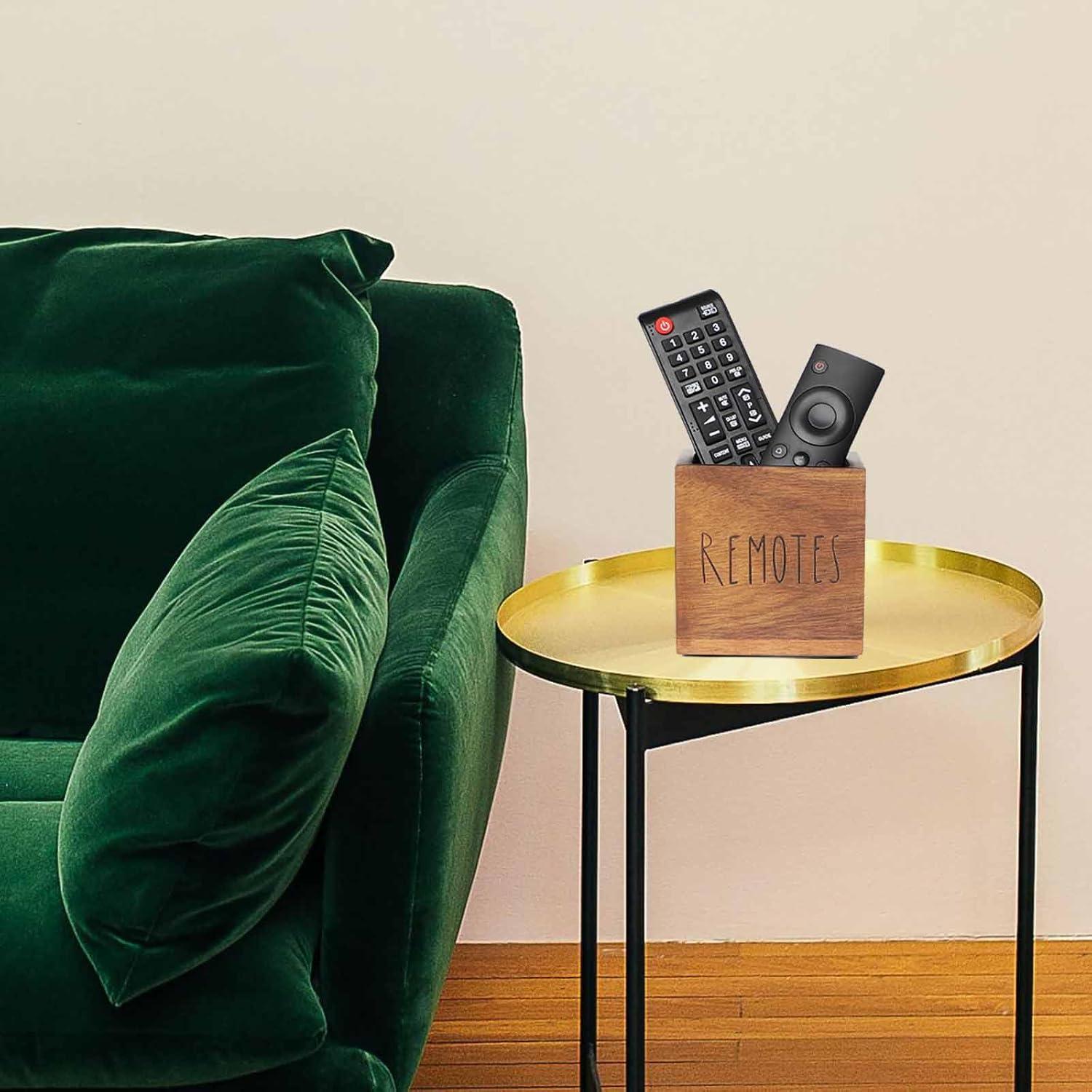 Soporte de Control Remoto de Madera de Acacia LBEMEY - Marrón