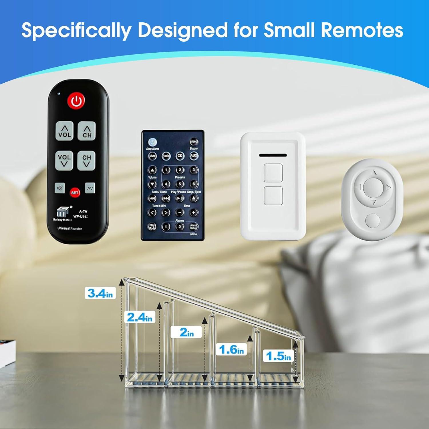 Soporte Organizador para Control Remoto MaxGear Transparente 2 Piezas