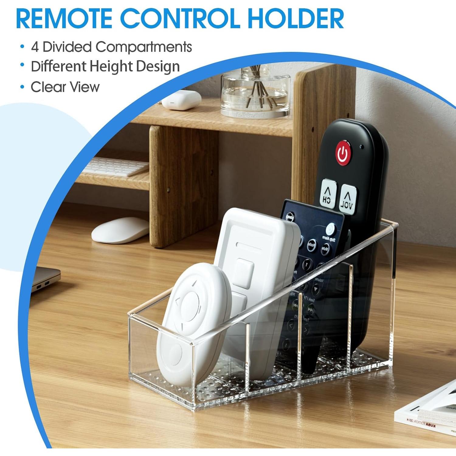 Soporte Organizador para Control Remoto MaxGear Transparente 2 Piezas