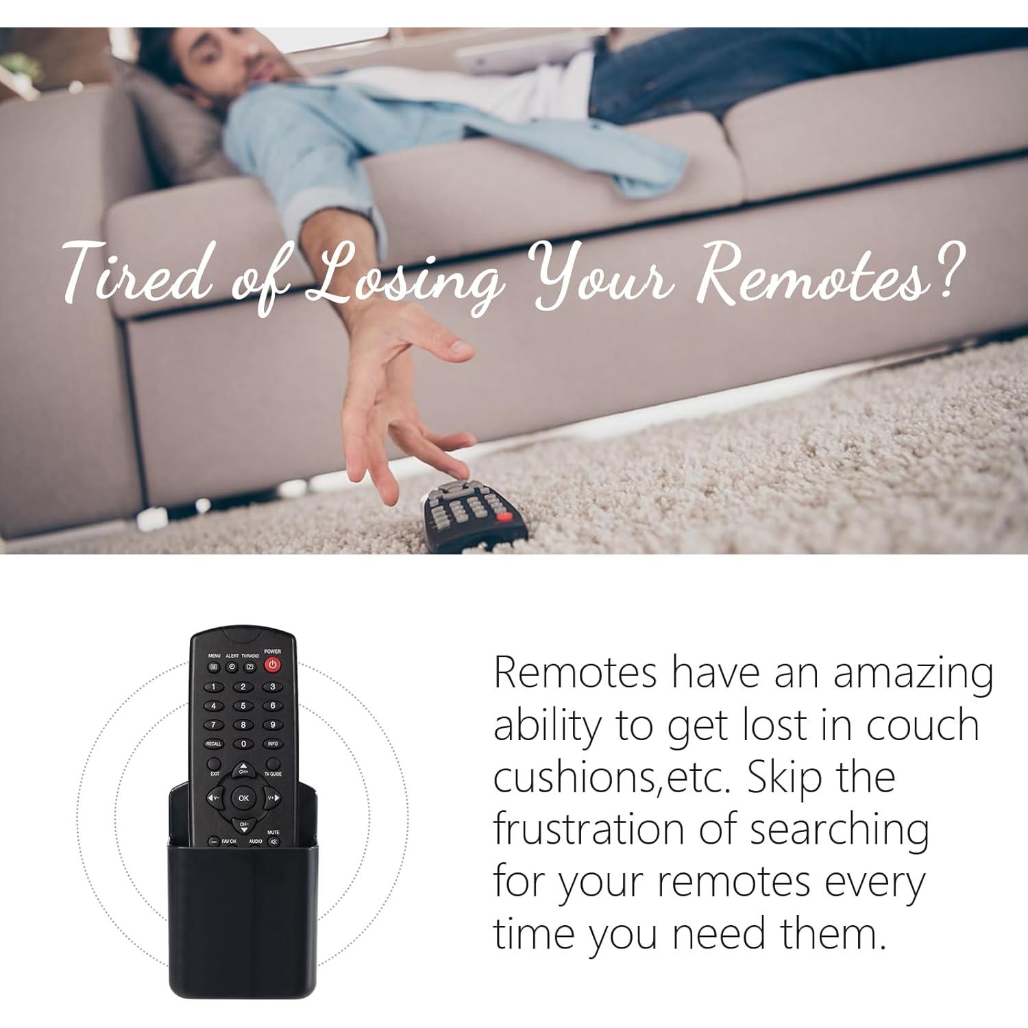 Soporte de Control Remoto SIBRANT 2 Pcs Autoadhesivo Negro