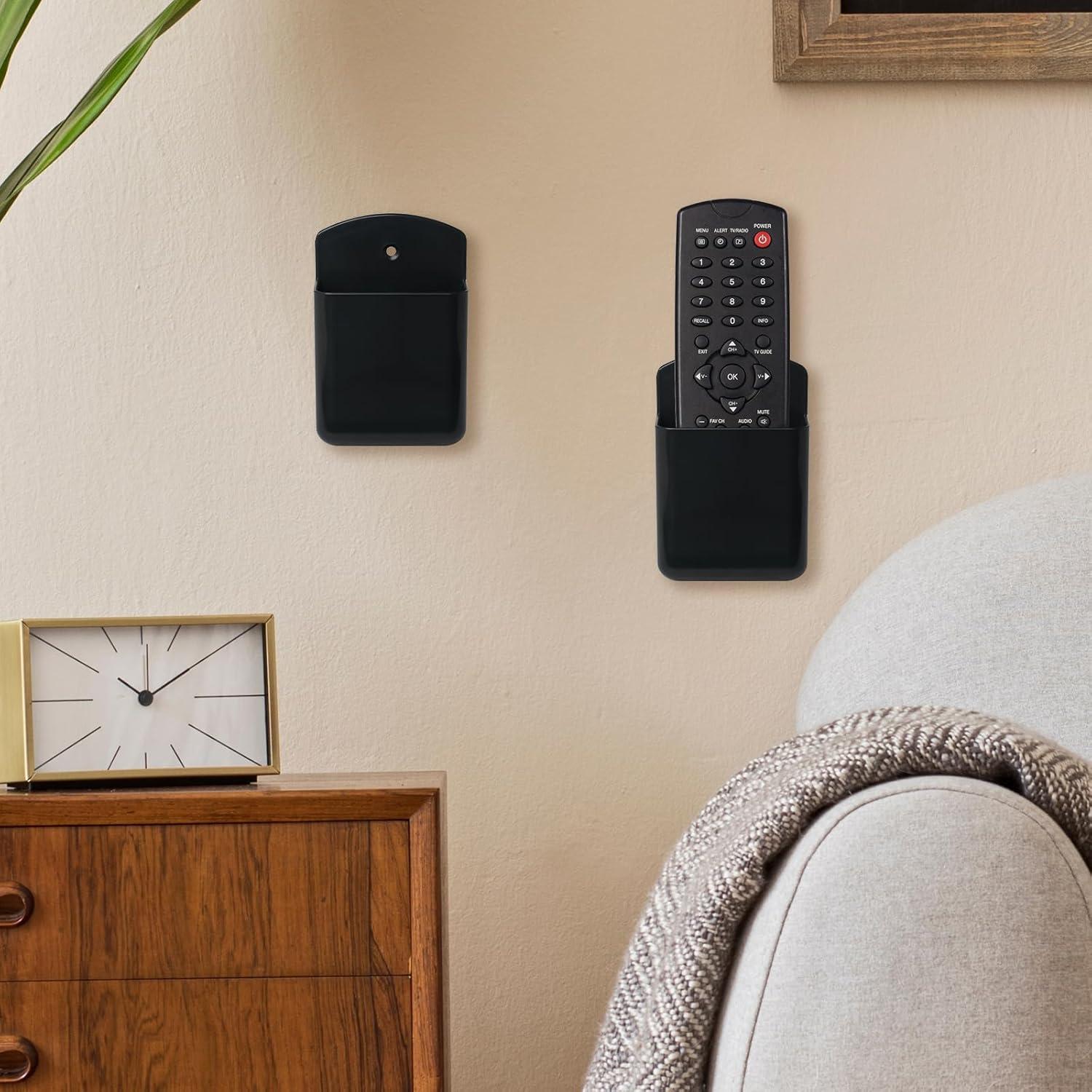 Soporte de Control Remoto SIBRANT 2 Pcs Autoadhesivo Negro