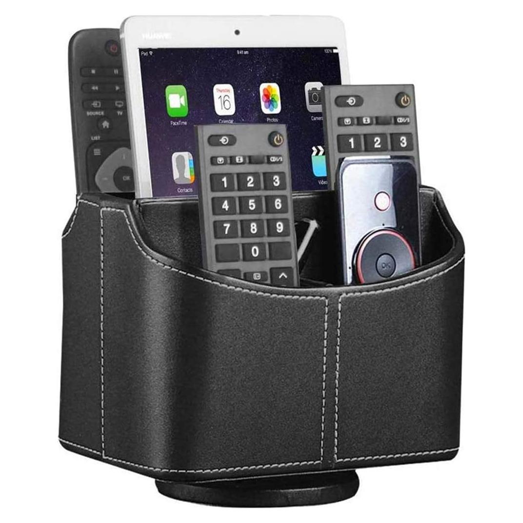 Soporte Organizador de Control Remoto YAPISHI, Cuero PU, 360°