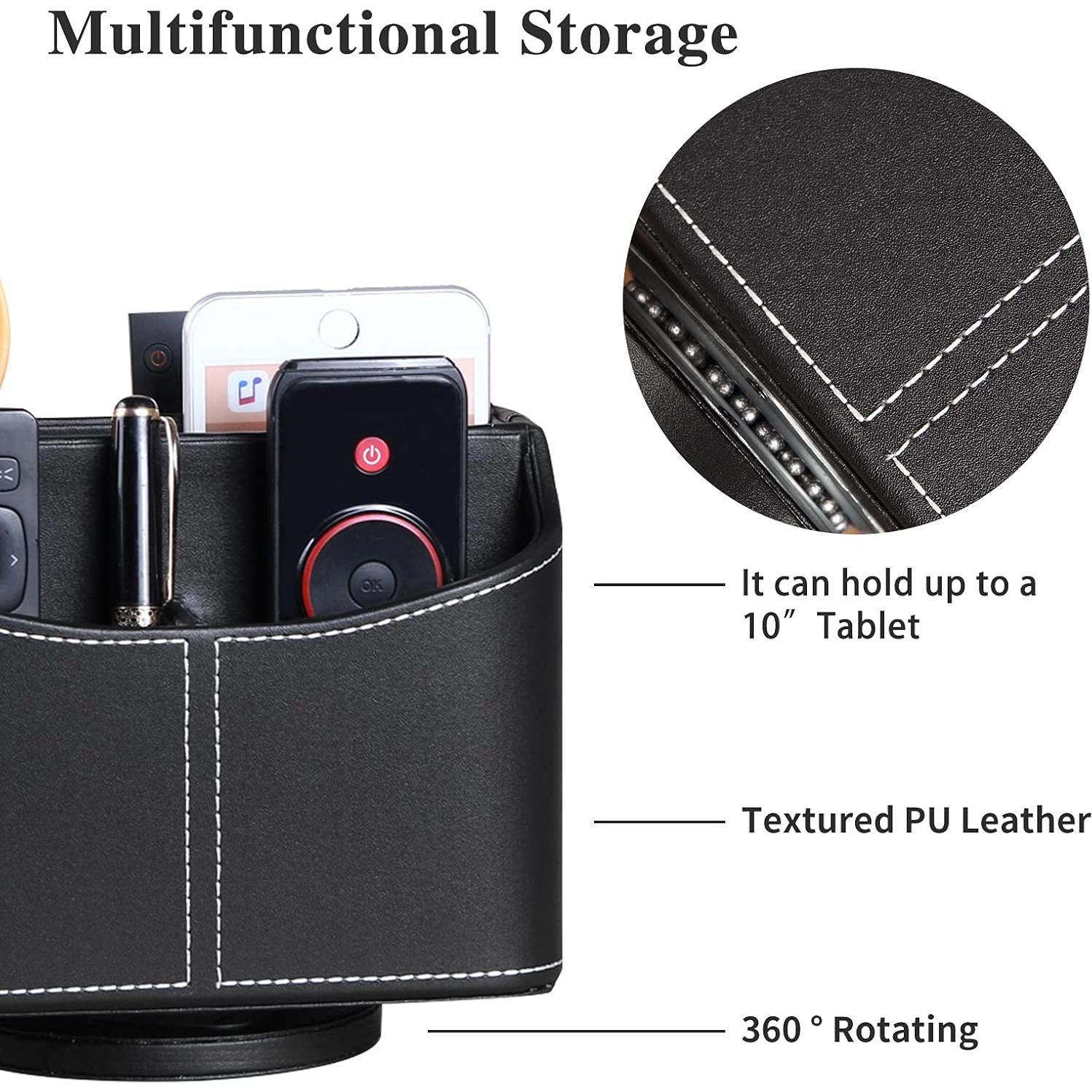 Soporte Organizador de Control Remoto YAPISHI, Cuero PU, 360°