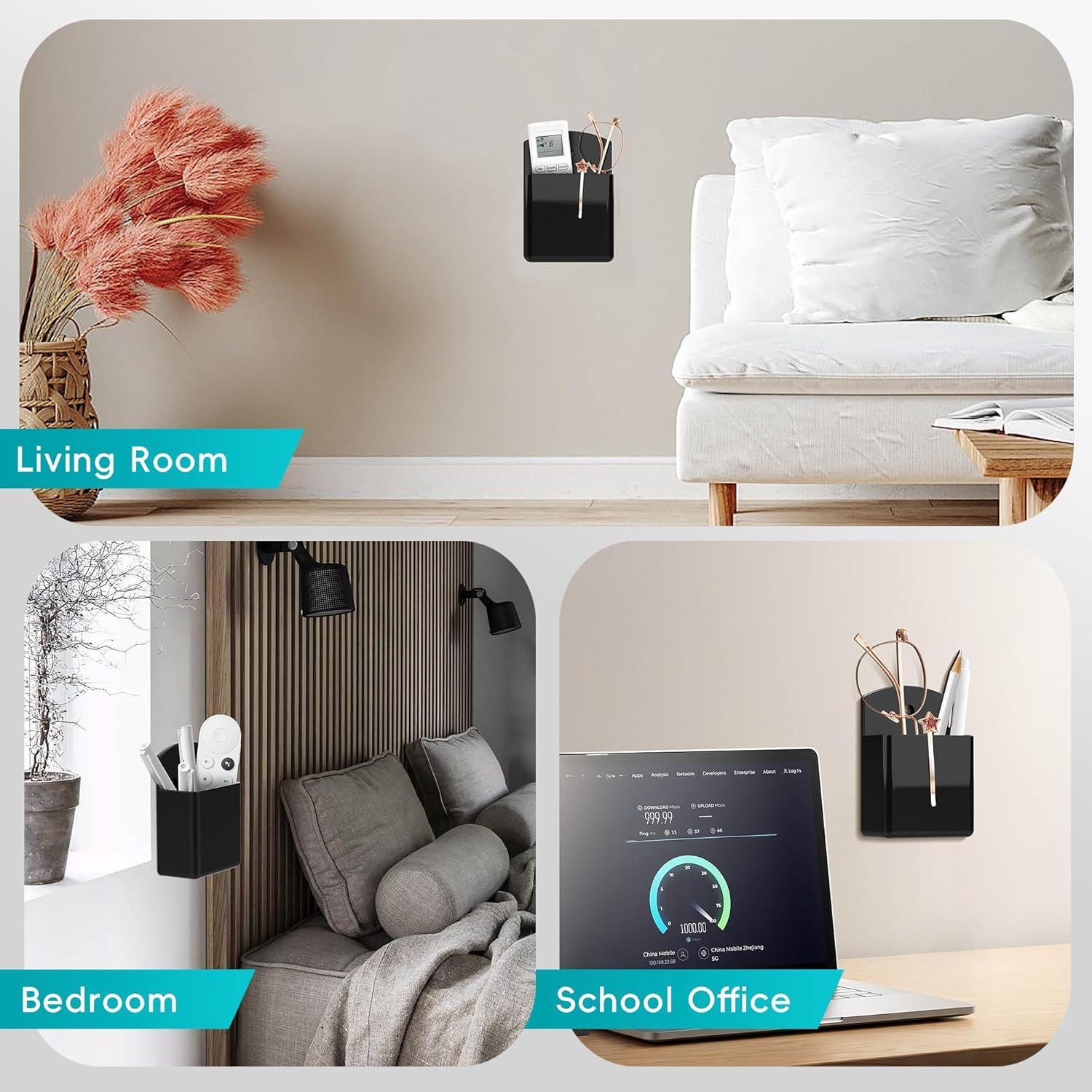 Soporte Adhesivo para Control Remoto DRQ 2 Piezas Negro