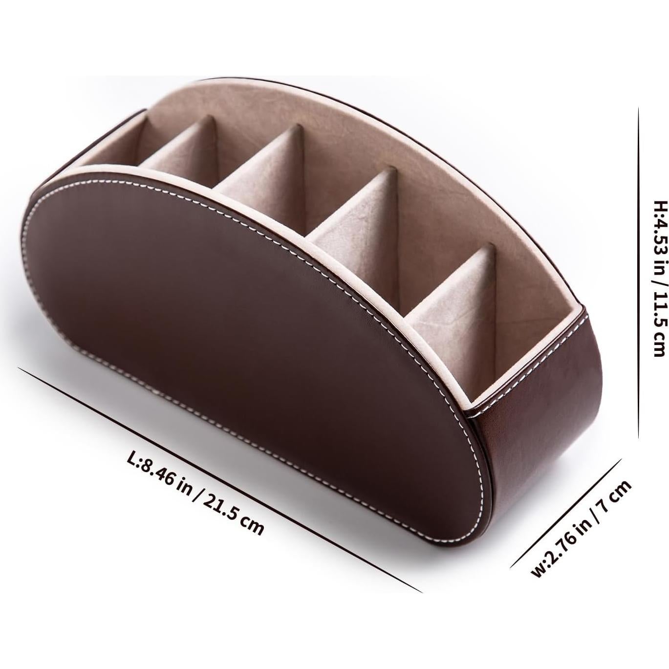Organizador de Control Remoto BONNY DODO de Cuero PU Marrón