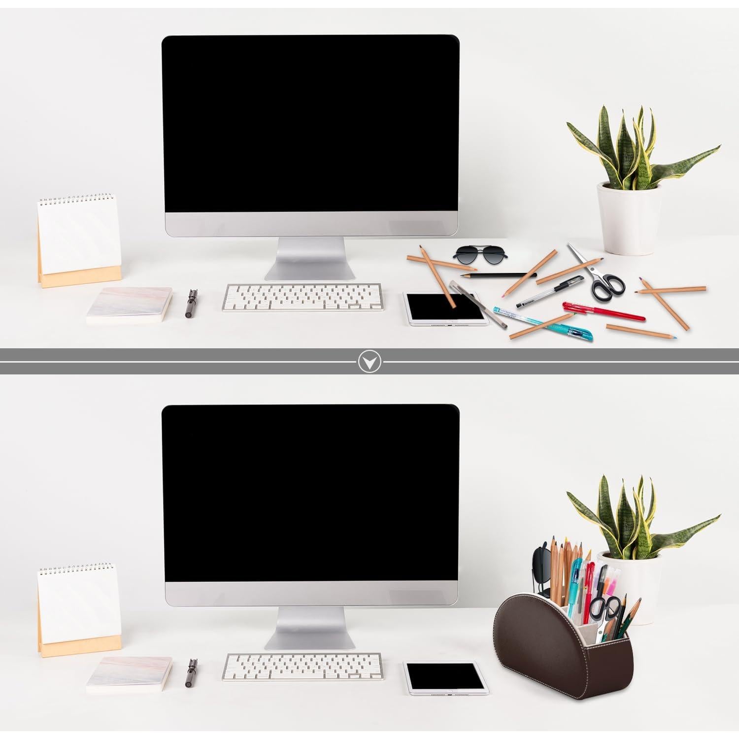 Organizador de Control Remoto BONNY DODO de Cuero PU Marrón