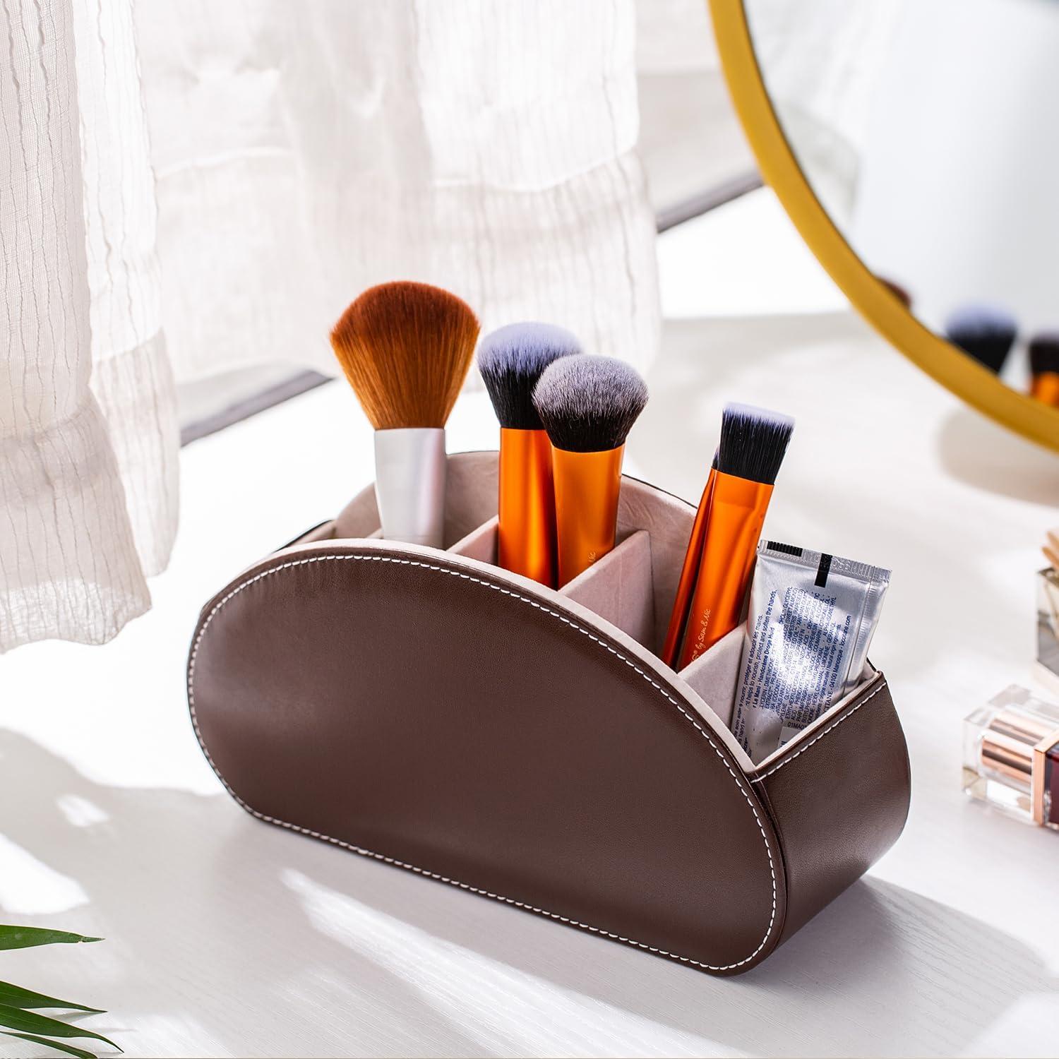 Organizador de Control Remoto BONNY DODO de Cuero PU Marrón