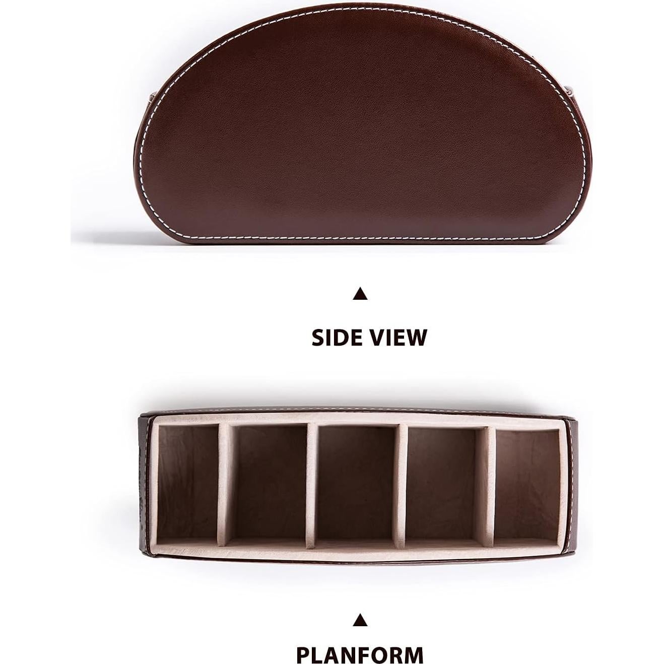 Organizador de Control Remoto BONNY DODO de Cuero PU Marrón