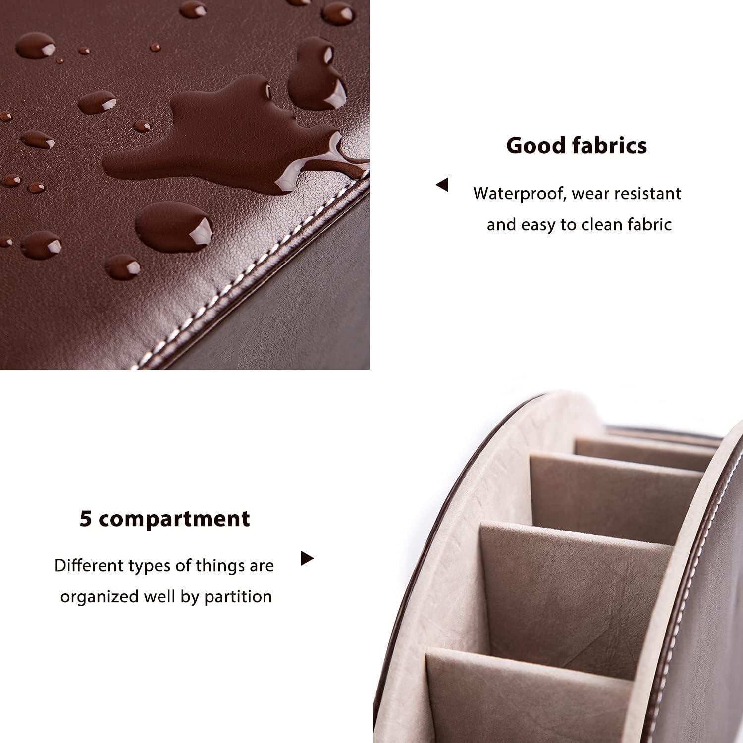 Organizador de Control Remoto BONNY DODO de Cuero PU Marrón