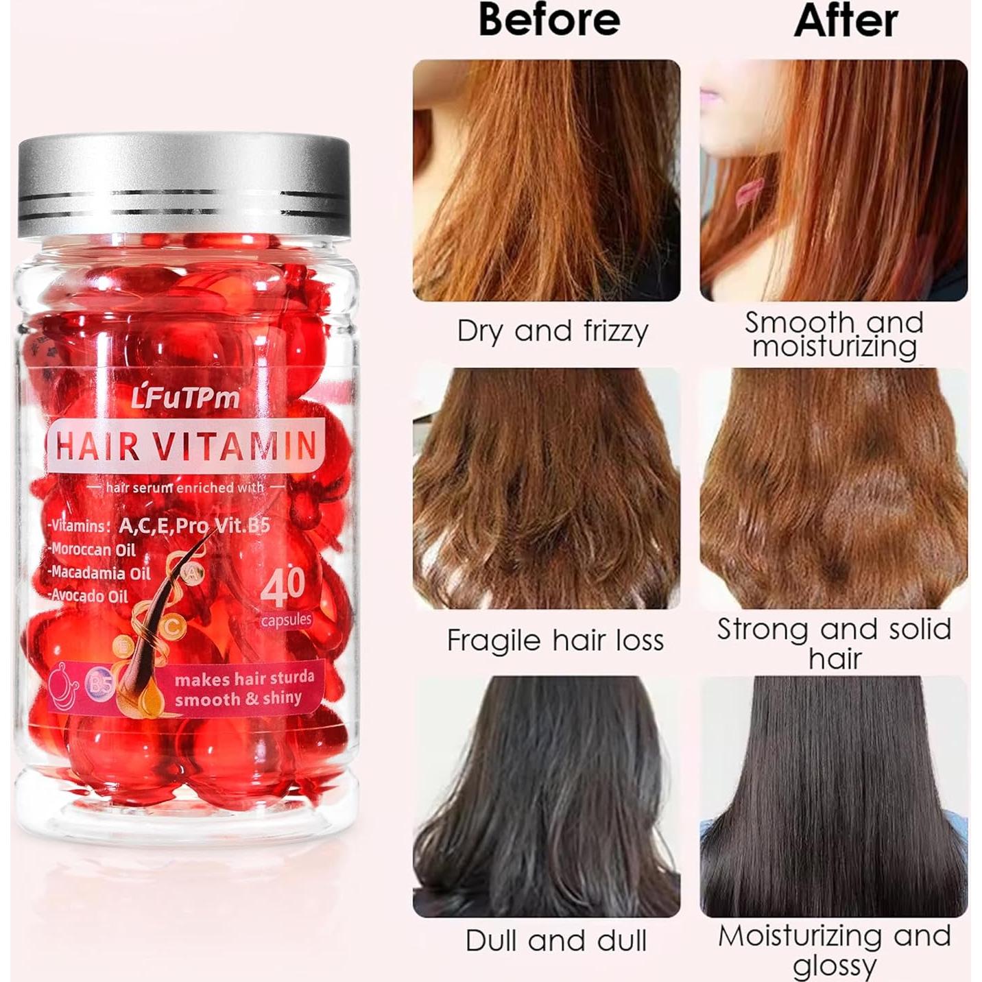 Suero Capilar LFuTPm 40 Cápsulas Vitaminas A, C, E, B5