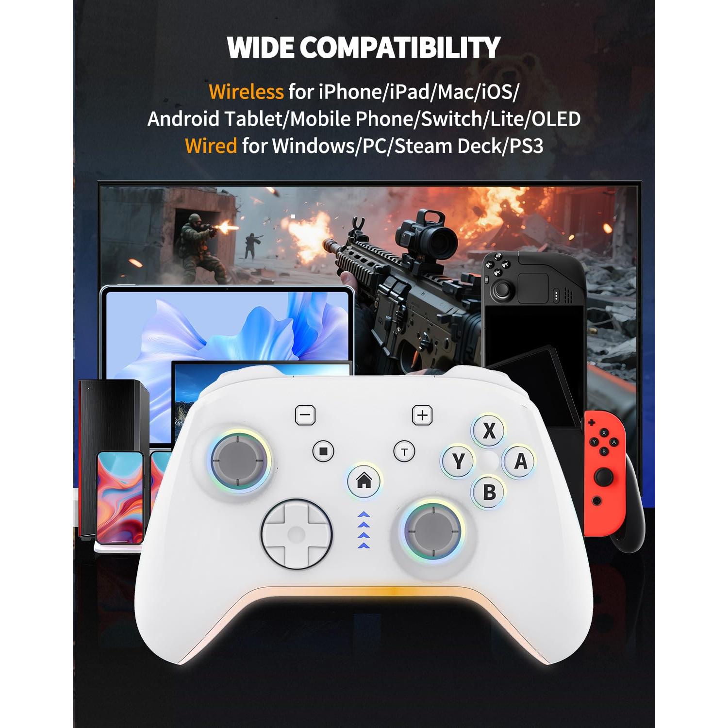 Controlador de Juego Inalámbrico Bcofo para Móviles y PC