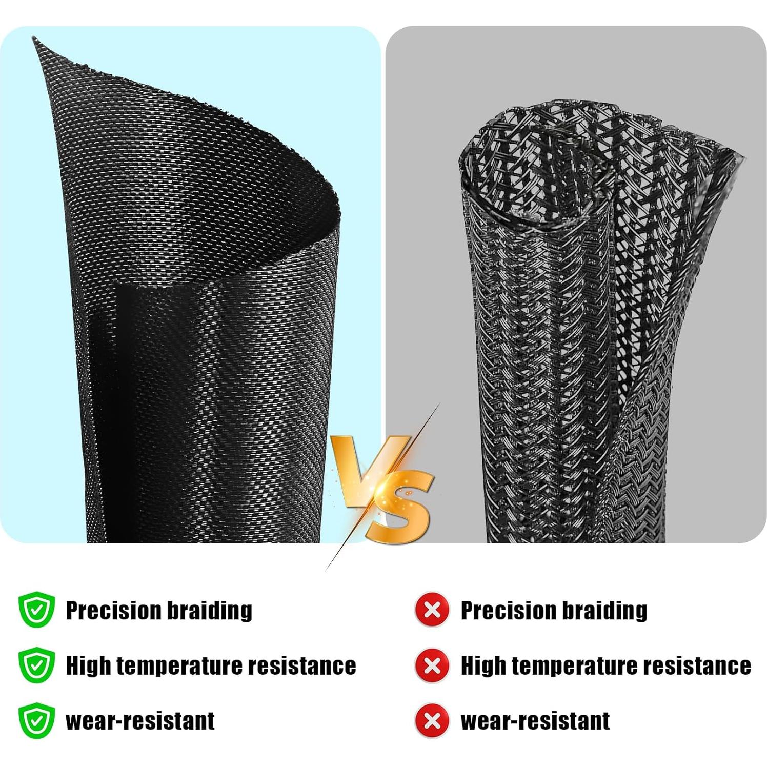 Protector de Cable 1/2" x 4.57m XHF - Manga Dividida Negra