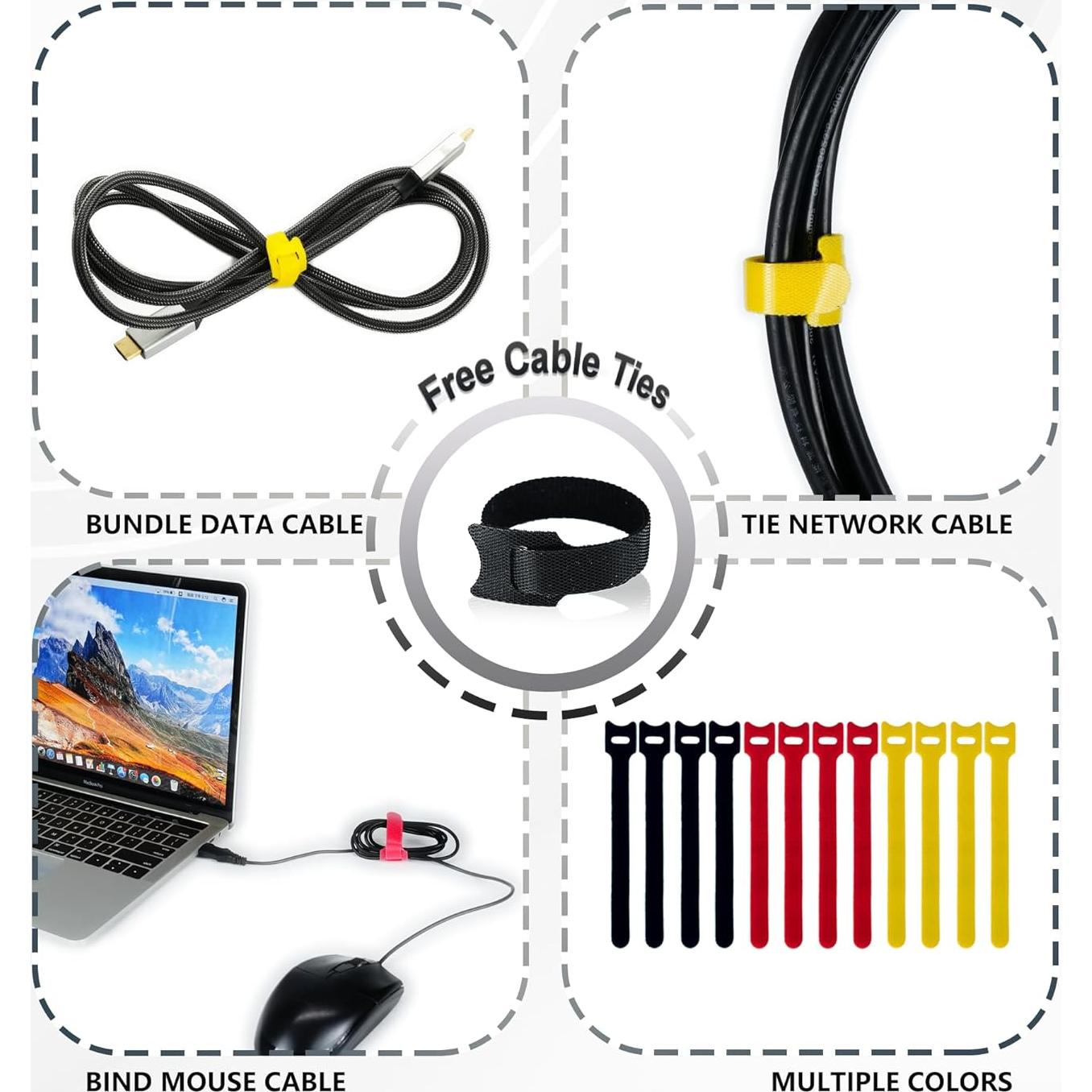 Manga Organizador de Cables Neopreno 3m CableGeeker 3.8cm