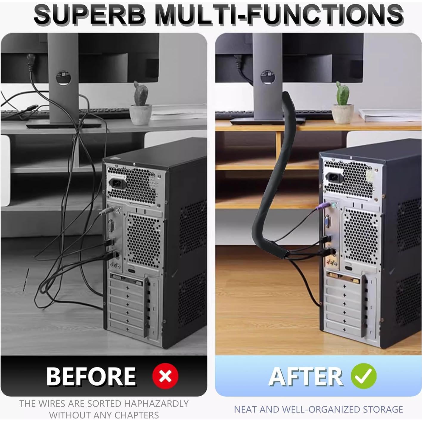 Manga Organizador de Cables Neopreno 3m CableGeeker 3.8cm