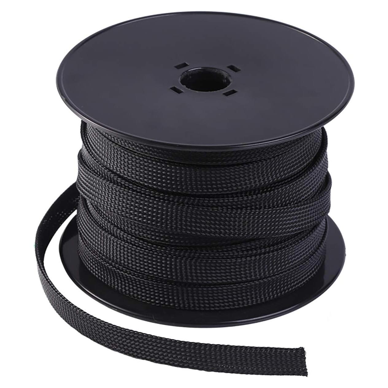 Funda Trenzada Expandible Keco 1/2" 30.48m Negro PET