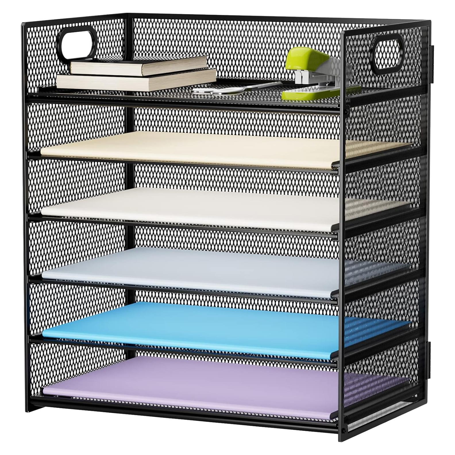 Organizador de Archivos Marbrasse 6 Niveles Malla Negro