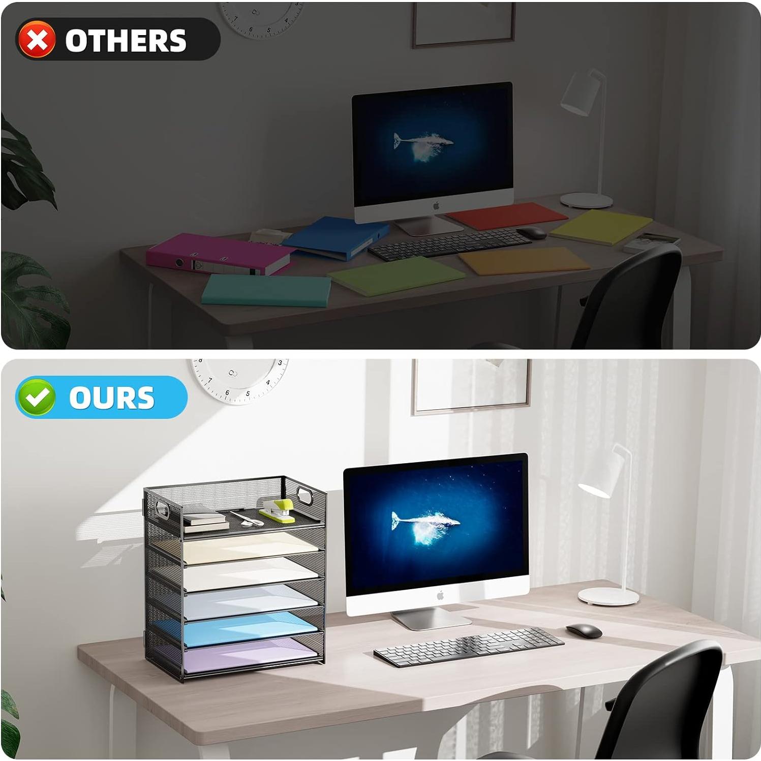 Organizador de Archivos Marbrasse 6 Niveles Malla Negro