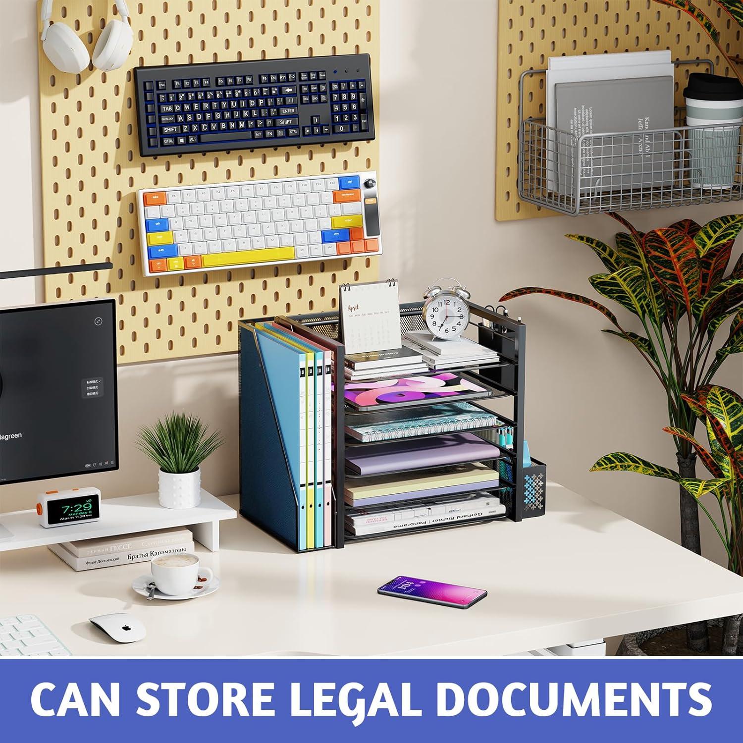 Organizador de Escritorio Simple Trending 6 Niveles Negro