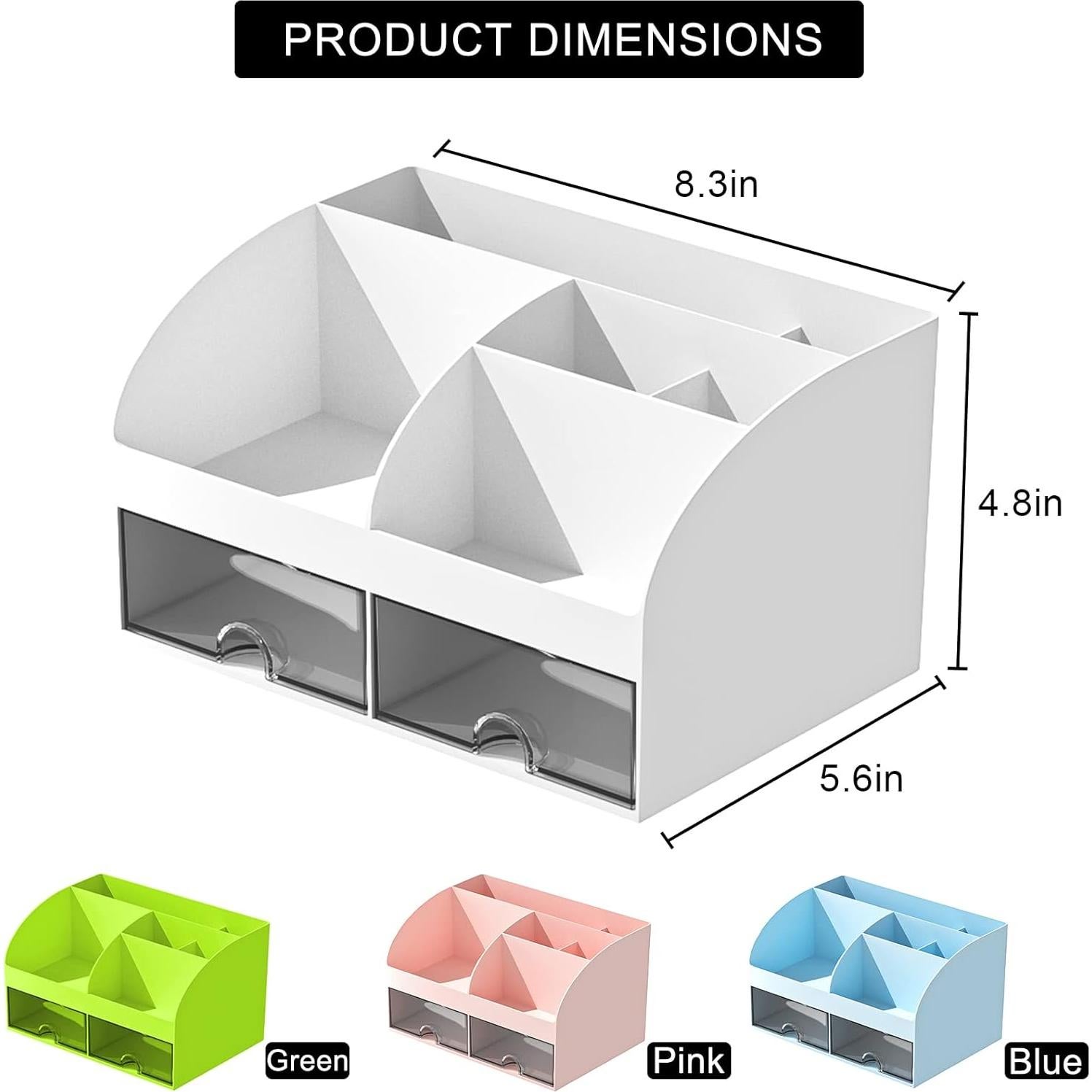 Organizador de Escritorio COMFYROOM Blanco con 6 Compartimentos y 2 Cajones