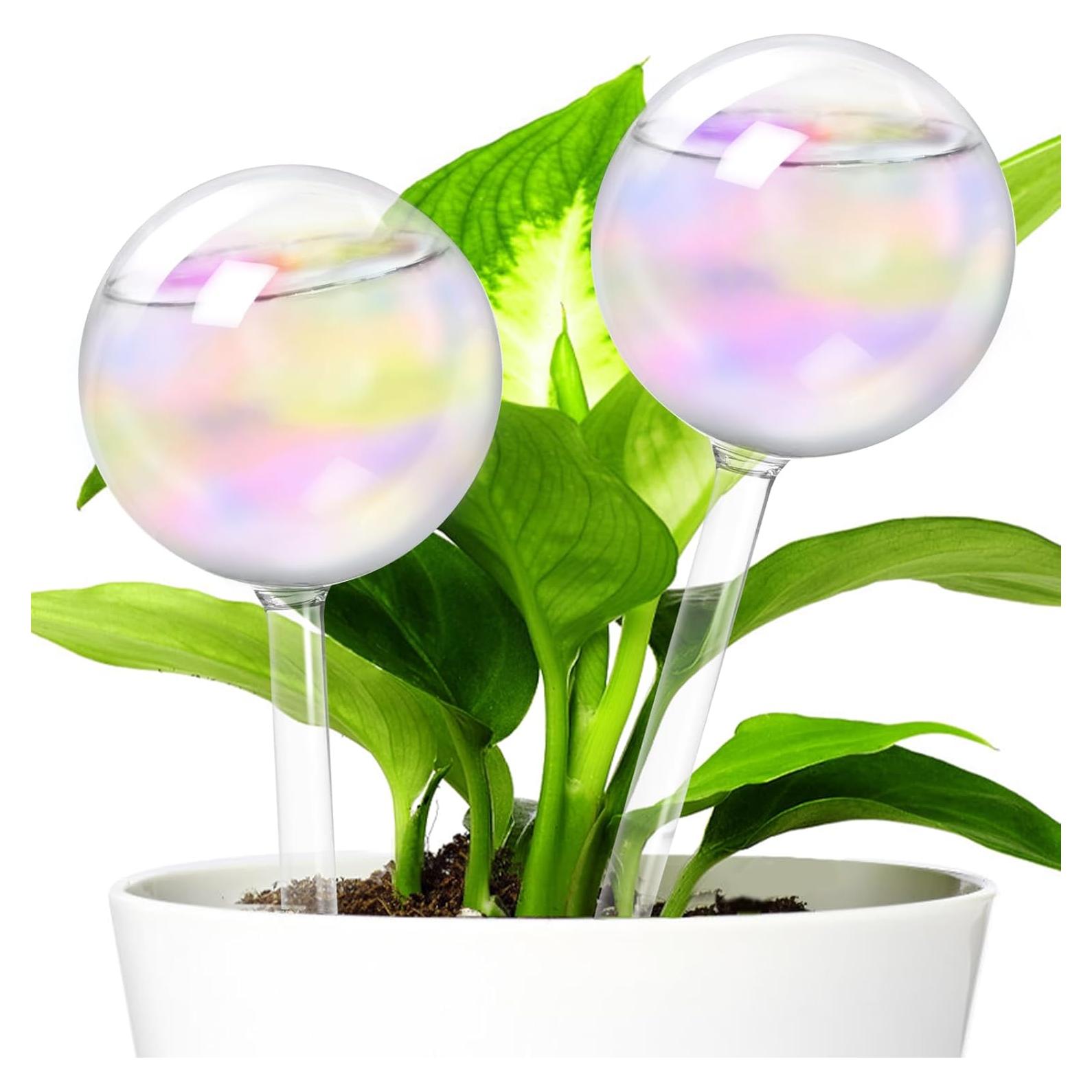 Esferas de Riego Automático Bvrbaory 2 Pcs Vidrio Iridiscente