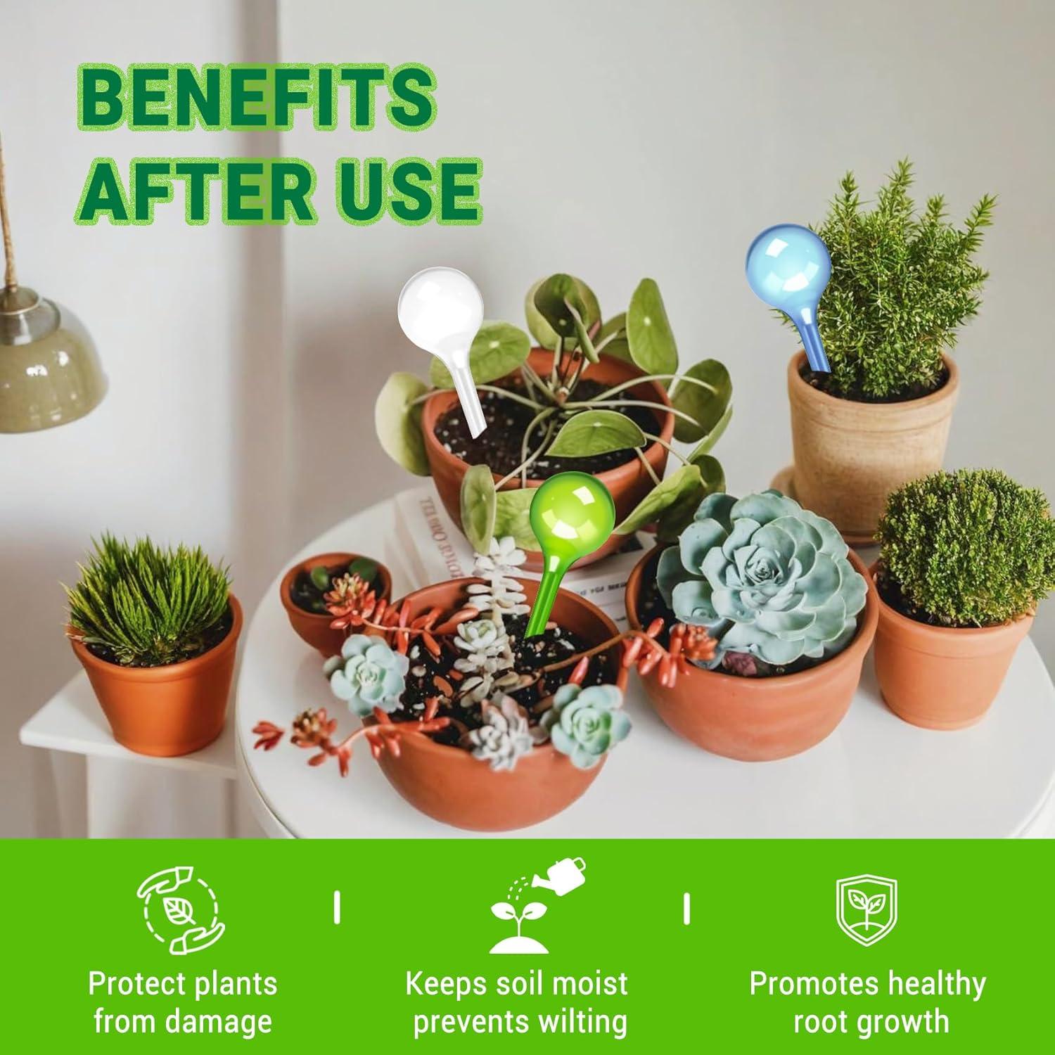 Esferas de Riego Automático WHTCHSU - 2 Unidades Verde 13.1x4.9cm