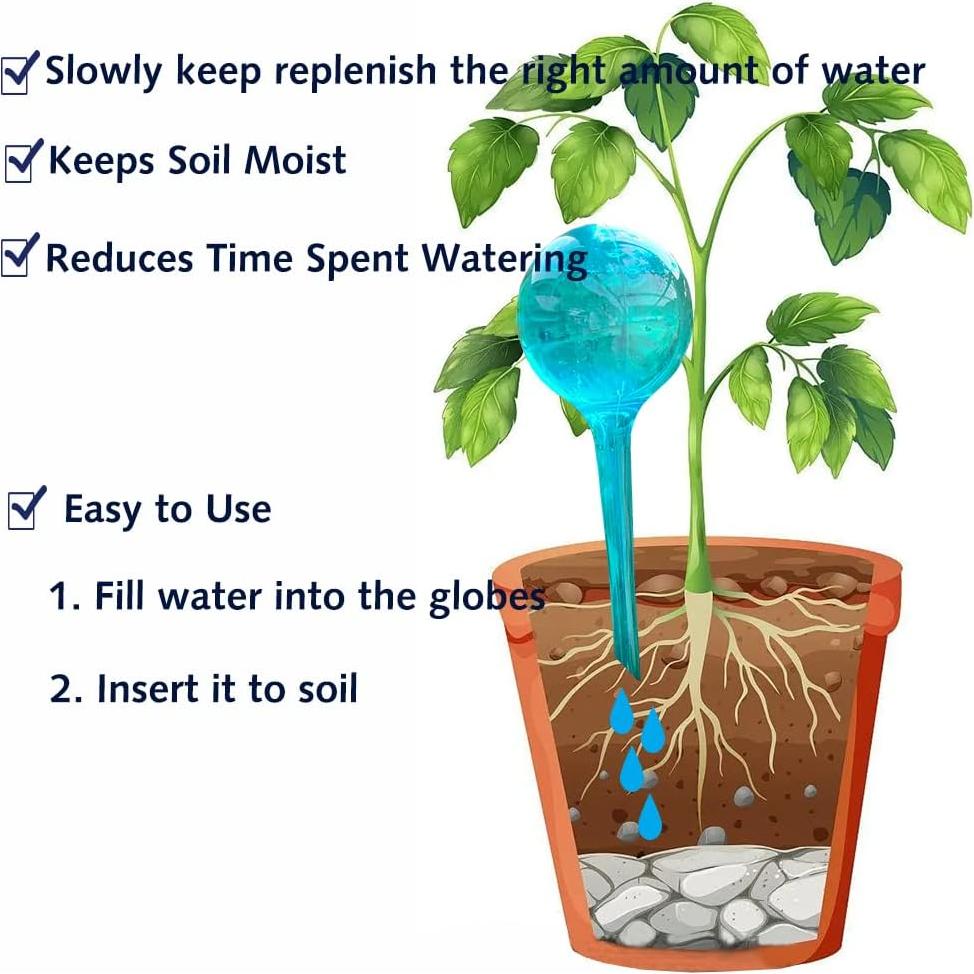 Estacas de Riego Automático Logresy 12pcs Azul Lago para Plantas