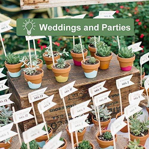 32 Macetas de Terracota 5.08 cm Becory con Drenaje para Suculentas