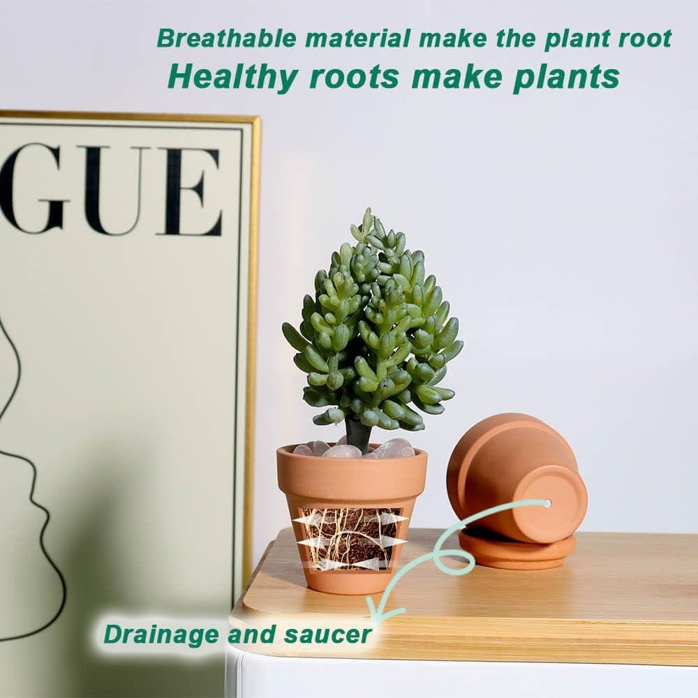 48 Macetas de Terracota Vensovo 5.08 cm con Drenaje