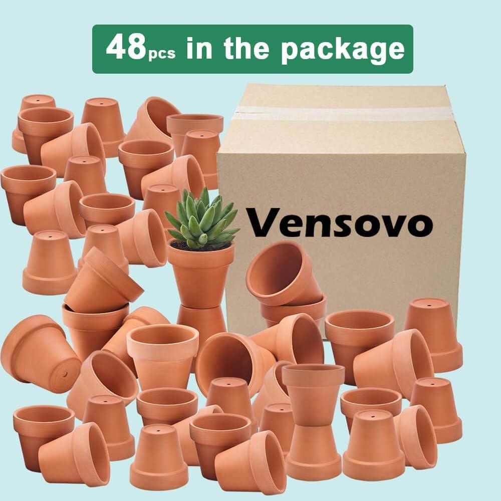 48 Macetas de Terracota Vensovo 5.08 cm con Drenaje