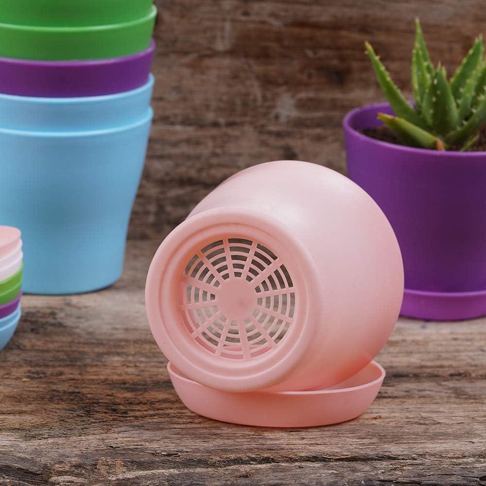 Macetas de Plástico TDHDIKE 10 Pcs con Drenaje 9.7 cm