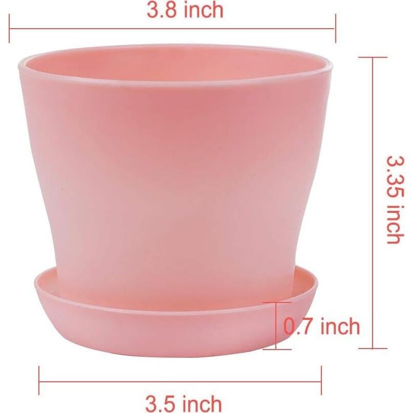 Macetas de Plástico TDHDIKE 10 Pcs con Drenaje 9.7 cm