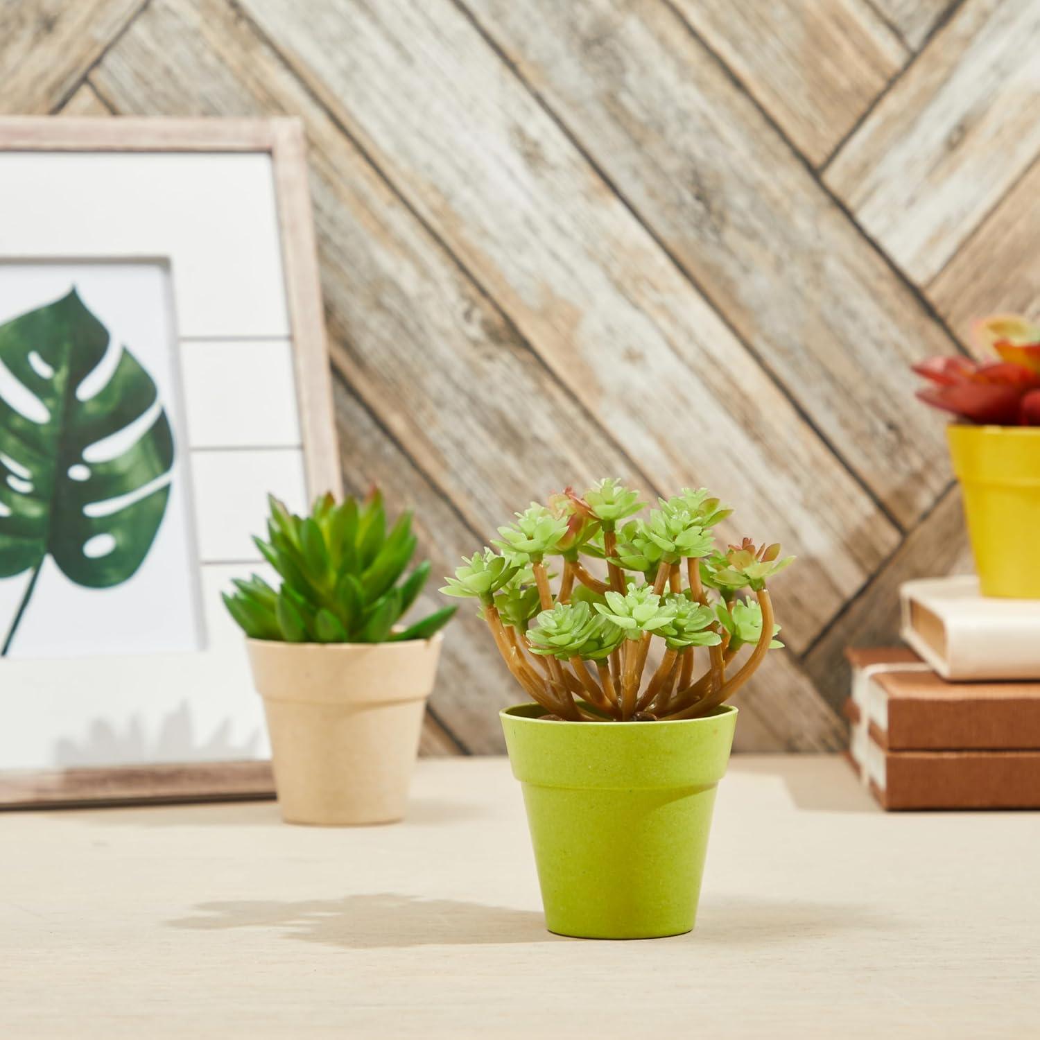 Juvale Paquete de 24 Macetas de Plástico Multicolor 6.4x5.8 cm