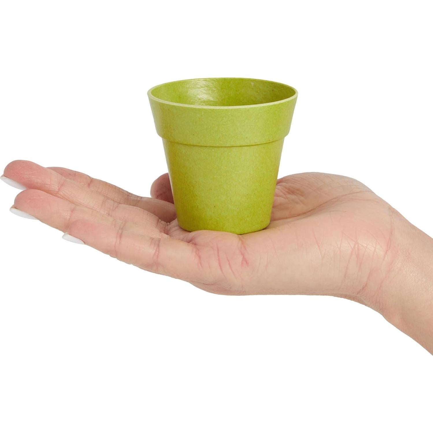 Juvale Paquete de 24 Macetas de Plástico Multicolor 6.4x5.8 cm