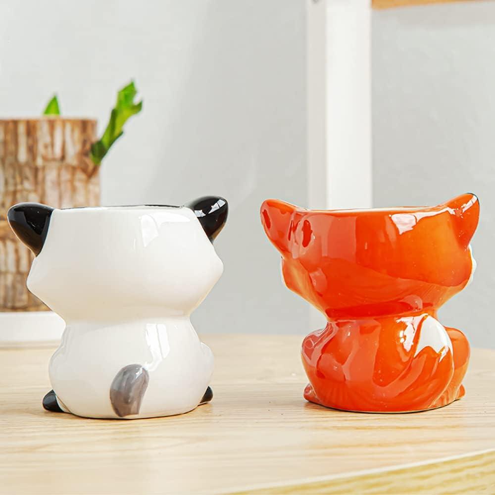 Maceta de Cerámica DIYOMR Vaca para Suculentas 7.6 cm