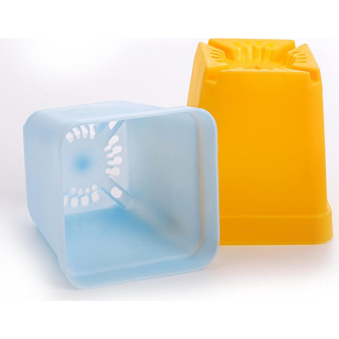 Hedume 70 Macetas Cuadradas Plásticas Coloridas 7 Colores