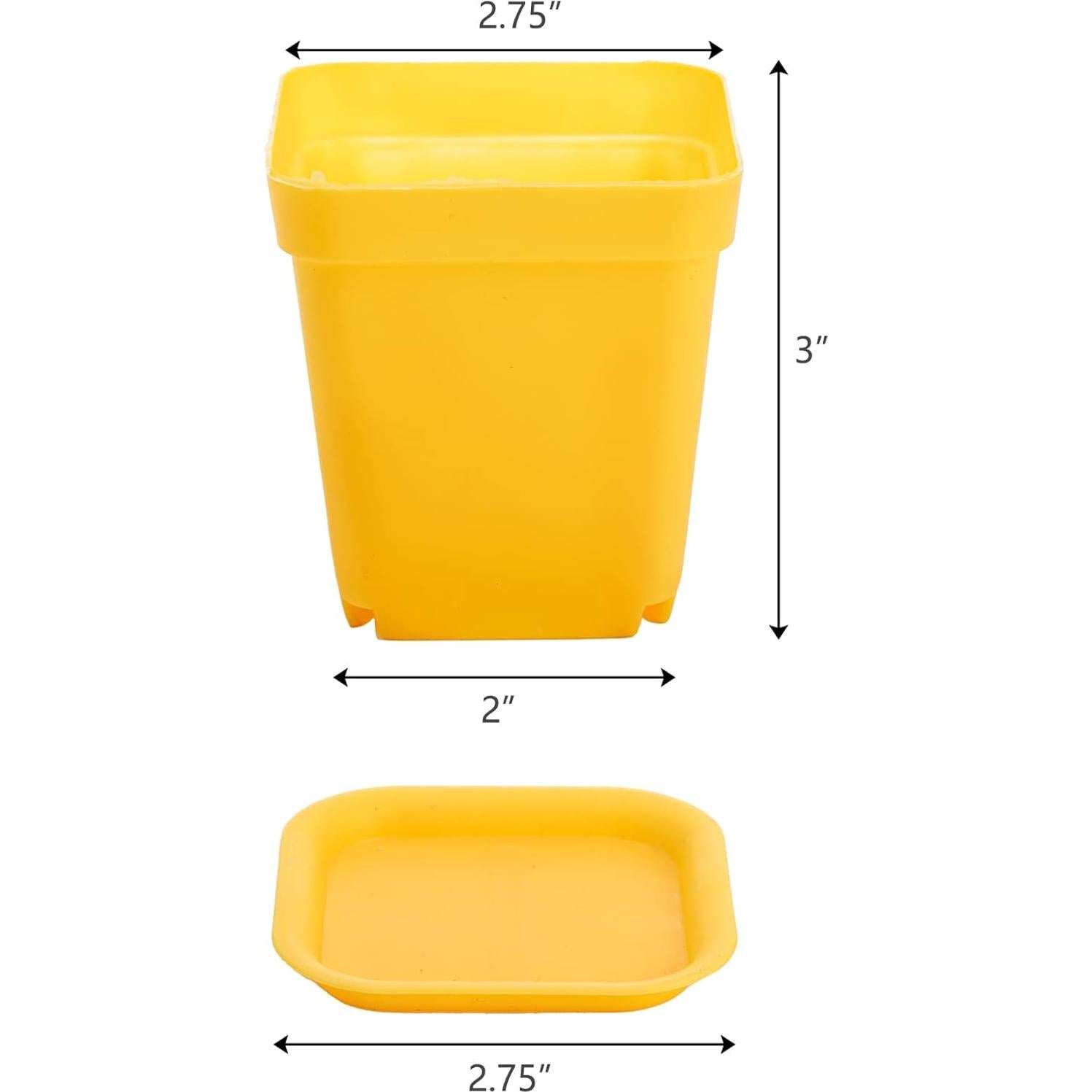 Hedume 70 Macetas Cuadradas Plásticas Coloridas 7 Colores