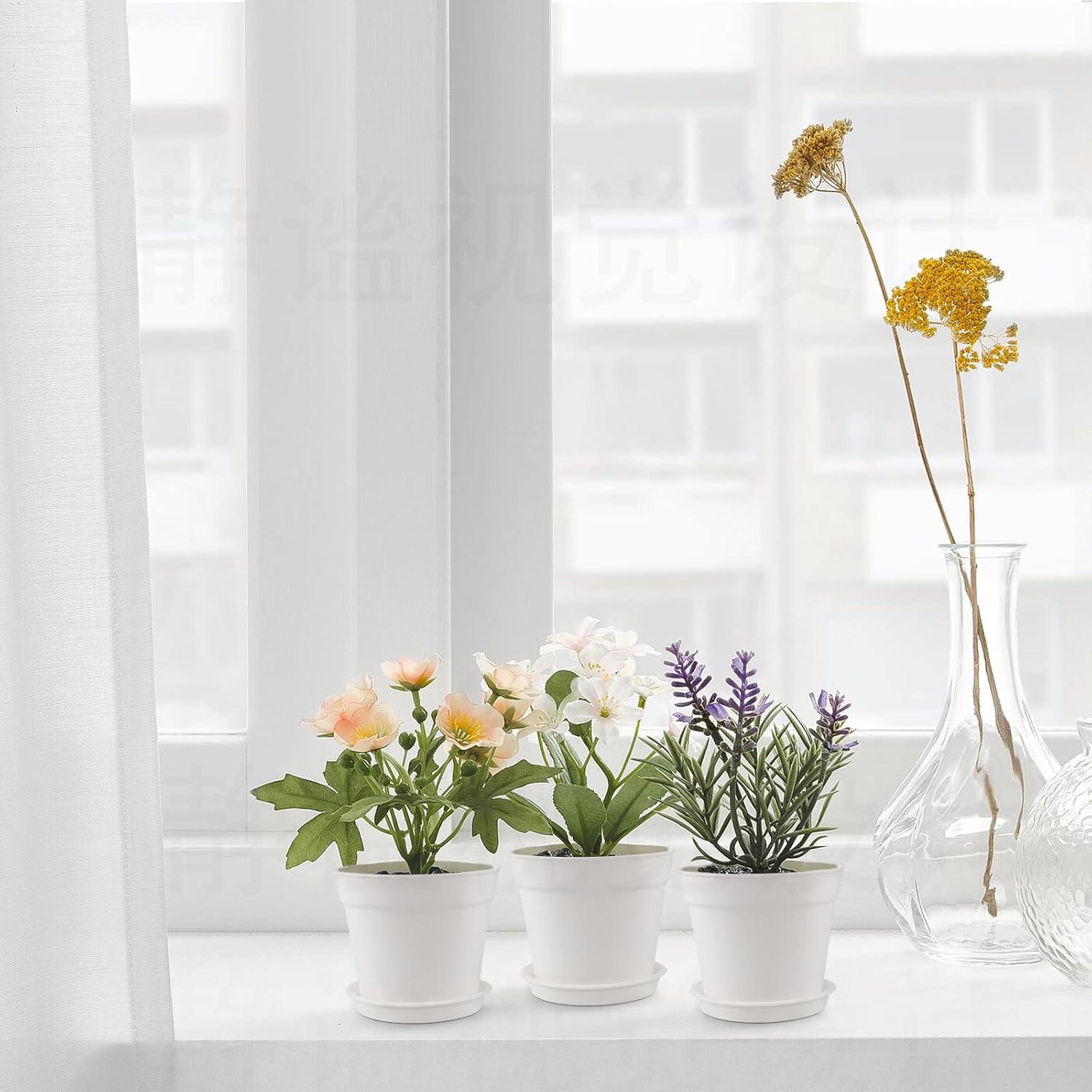 28 Macetas de Plástico 4" SwinDuck con Plato Drenaje Blanco