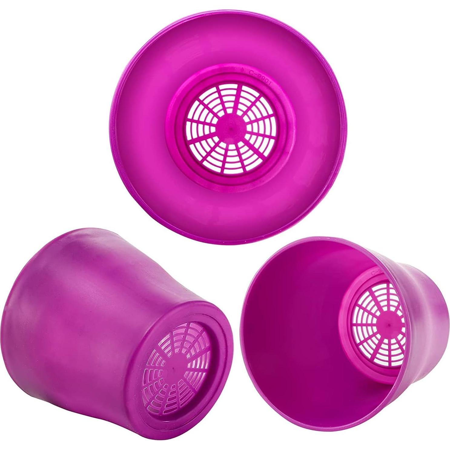 Tosnail Paquete de 24 Macetas de Plástico 10cm con Platillos