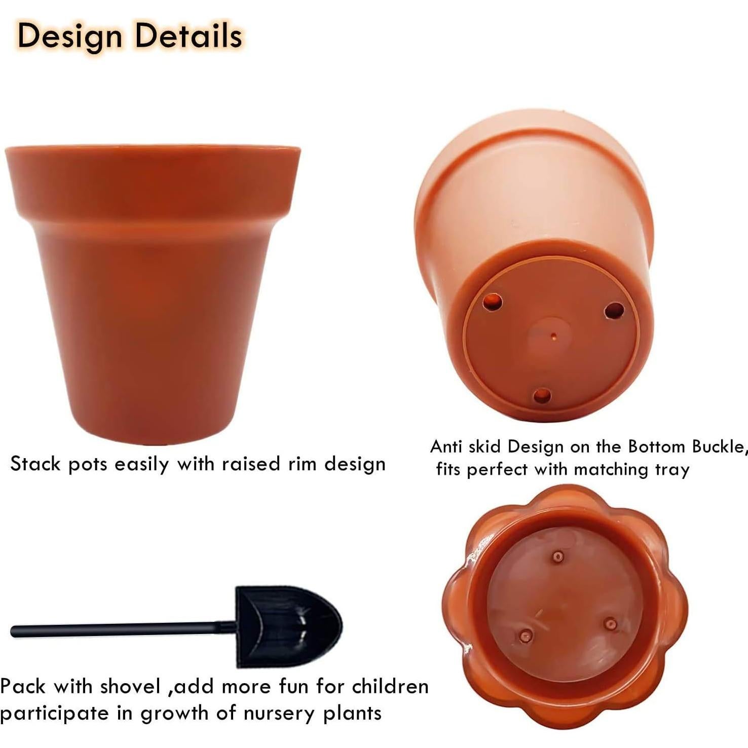 30 Macetas de Vivero PURPLE STAR 1N con Domo de Humedad